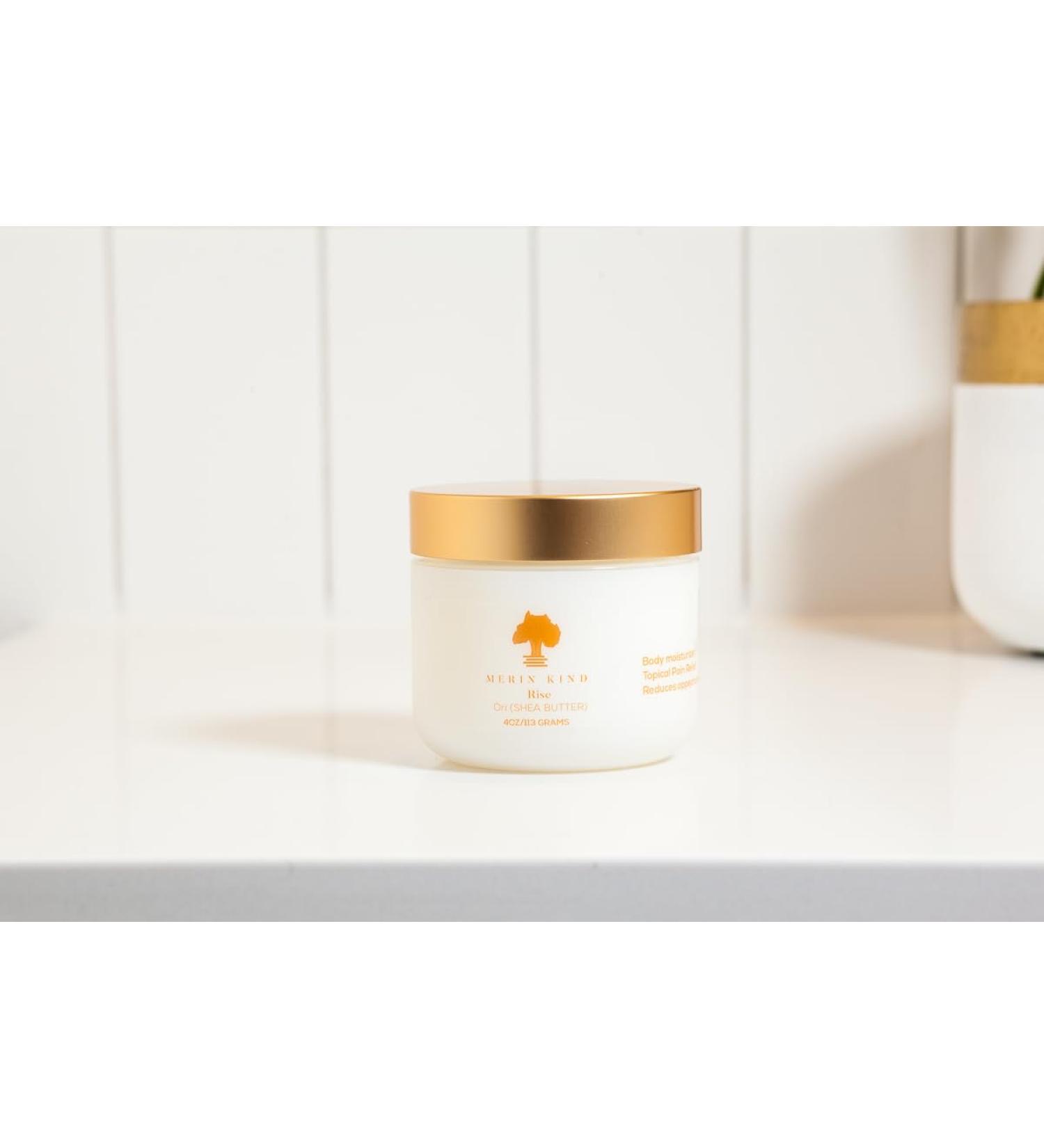 Whipped Shea Body Butter - Natural Moisturizer for Skincare & Hair | Paraben-Free Cruelty-Free with Avocado & Organic Baobab Oil | RISE Citrus Lemongrass 4 oz - Buy Online on GoSupps.com