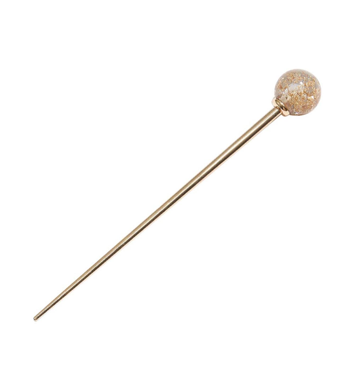 Lurrose Vintage Decor Alloy Hair Stick Simple Hair Chopstick Updo Decorative Pin for Girl Woman Hair Wedding Decor Golden - Buy Online on GoSupps.com