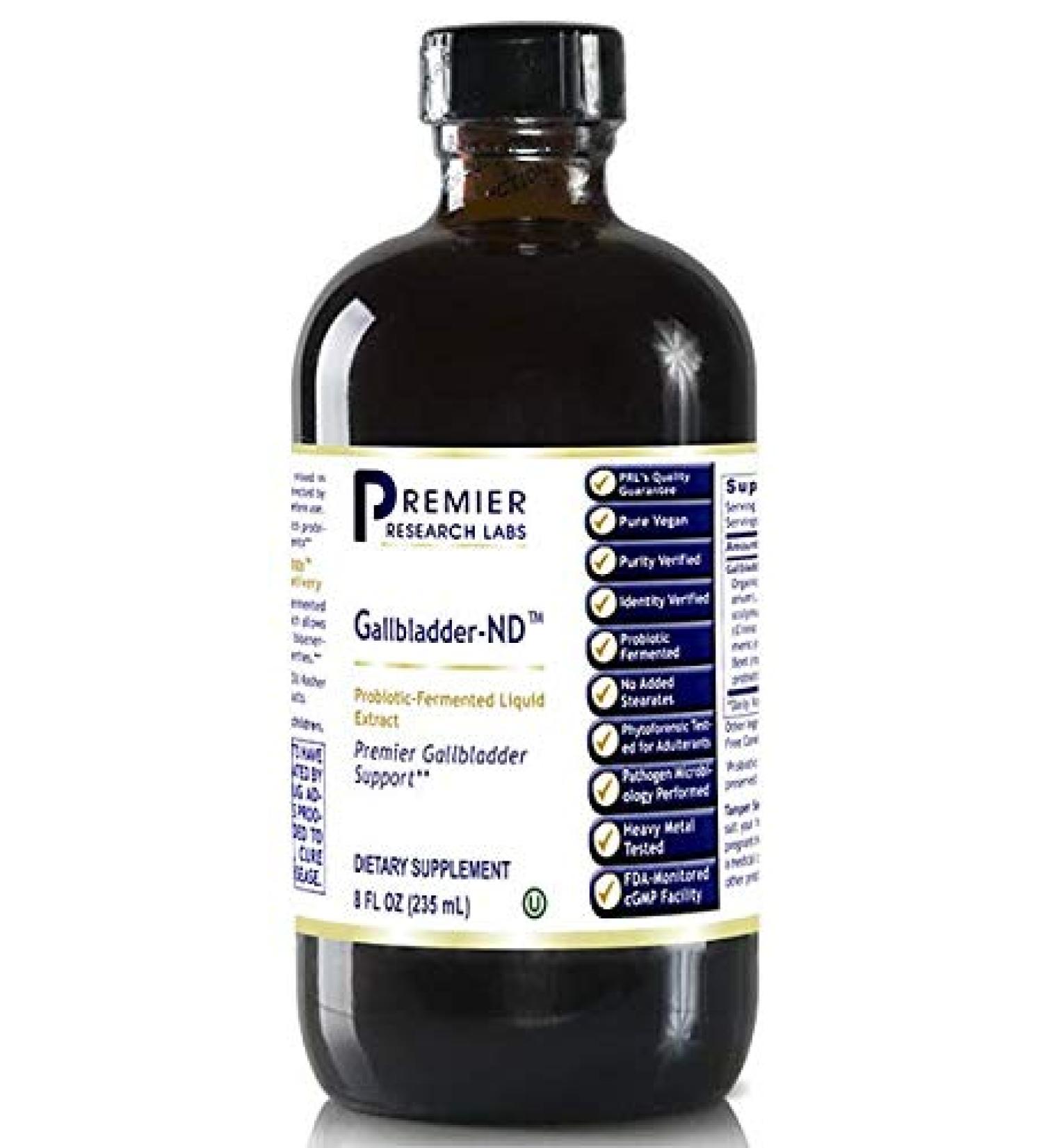 Premier Research Labs Gallbladder-ND | Artichoke, Cinnamon, Turmeric & Beet Root Blend | Supports Gallbladder Health | Probiotic-Fermented Liquid Extract | 8 fl oz - Buy Online on GoSupps.com