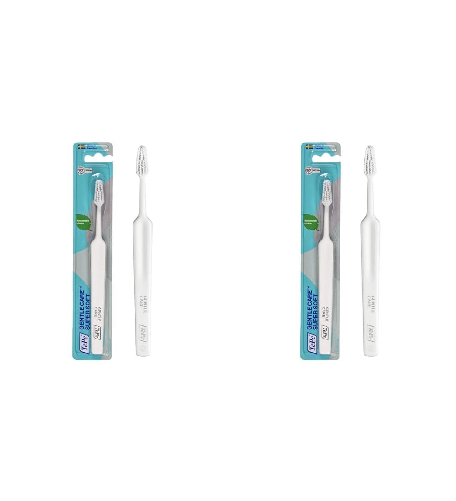 TEPE Special Toothbrush Gentle Care - Soft Bristle Brush for Sensitive Gums (Pack of 2) | International Shipping Available - Buy Online on GoSupps.com