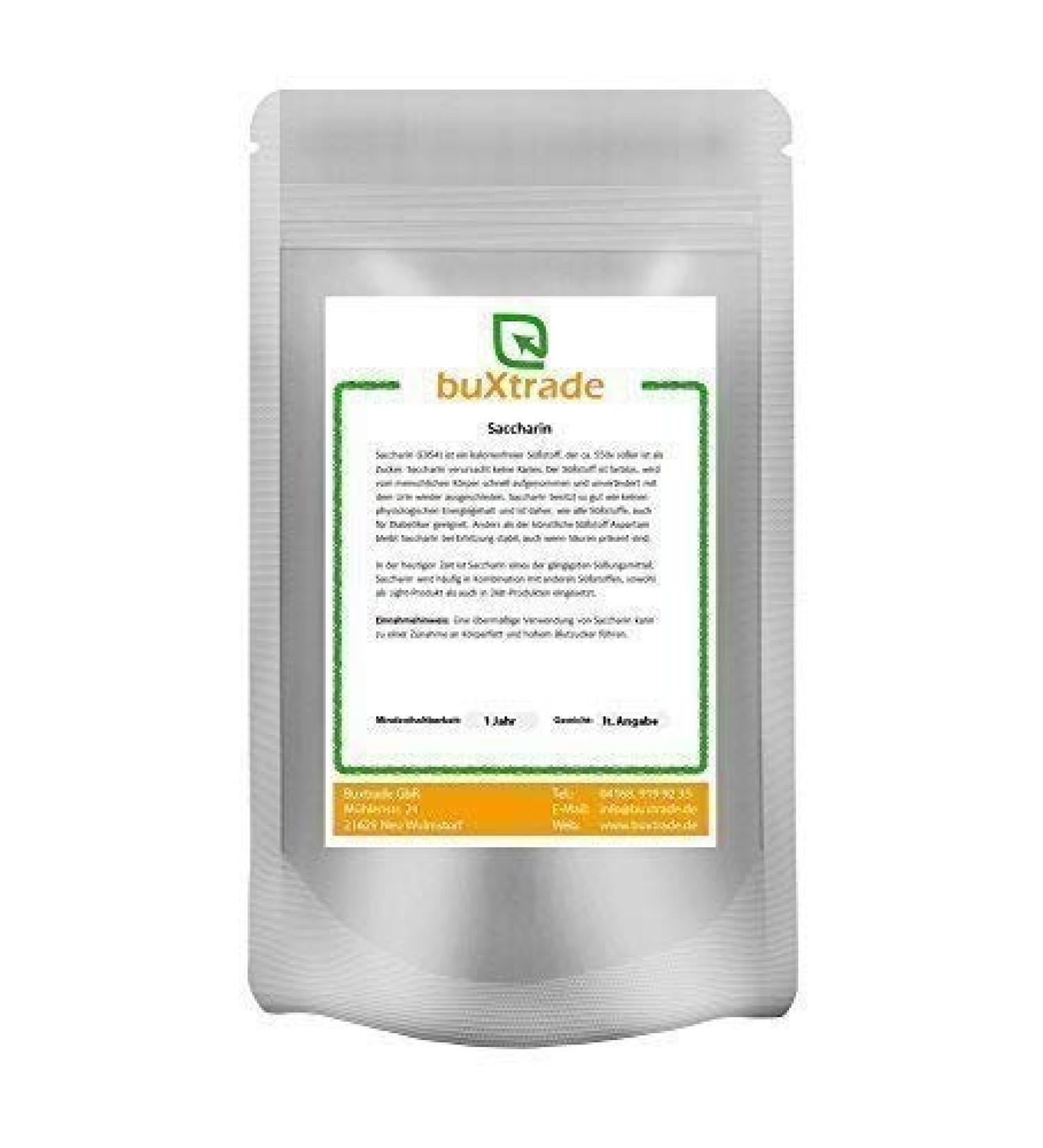 500 g Saccharin | 100% pure | Sodium | calorie-free sweetener | Calorie-free | Sugar substitute | Buxtrade |