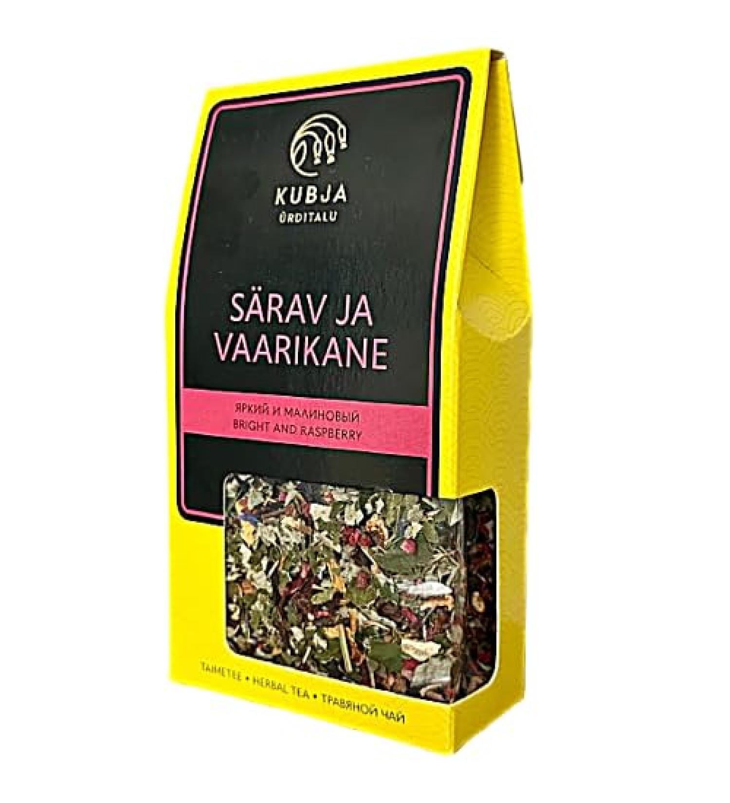 Kubja Premium herbal tea radiant raspberry 75 g fruit tea with raspberry hibiscus rosehip and flowers caffeinefree natural handmade from Estonia - Buy Online on GoSupps.com