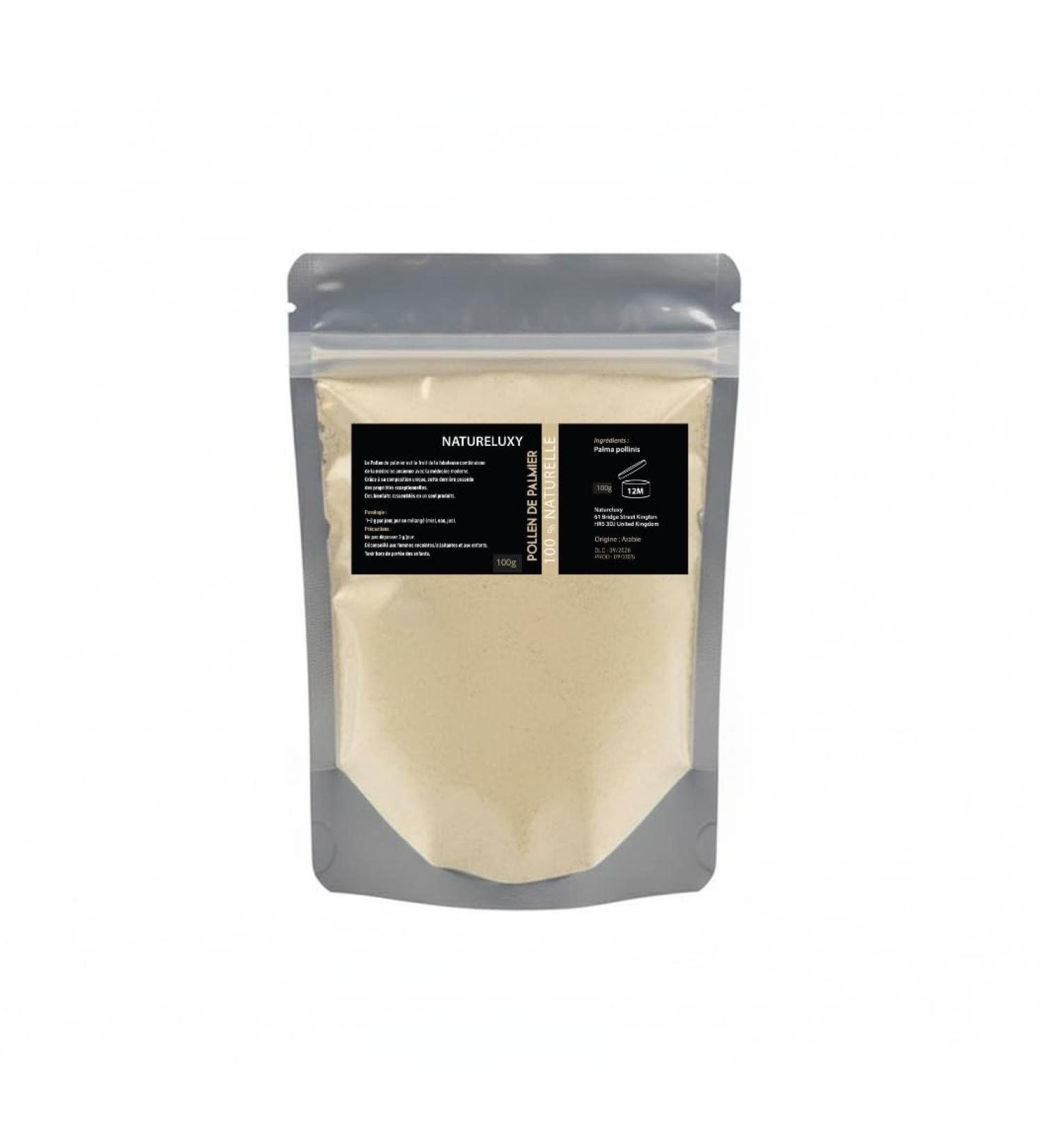  Natureluxy Palm Pollen Powder 100g 100% Natural & Pure | Packaged in a Resealable Bag Natureluxy - Buy Online on GoSupps.com