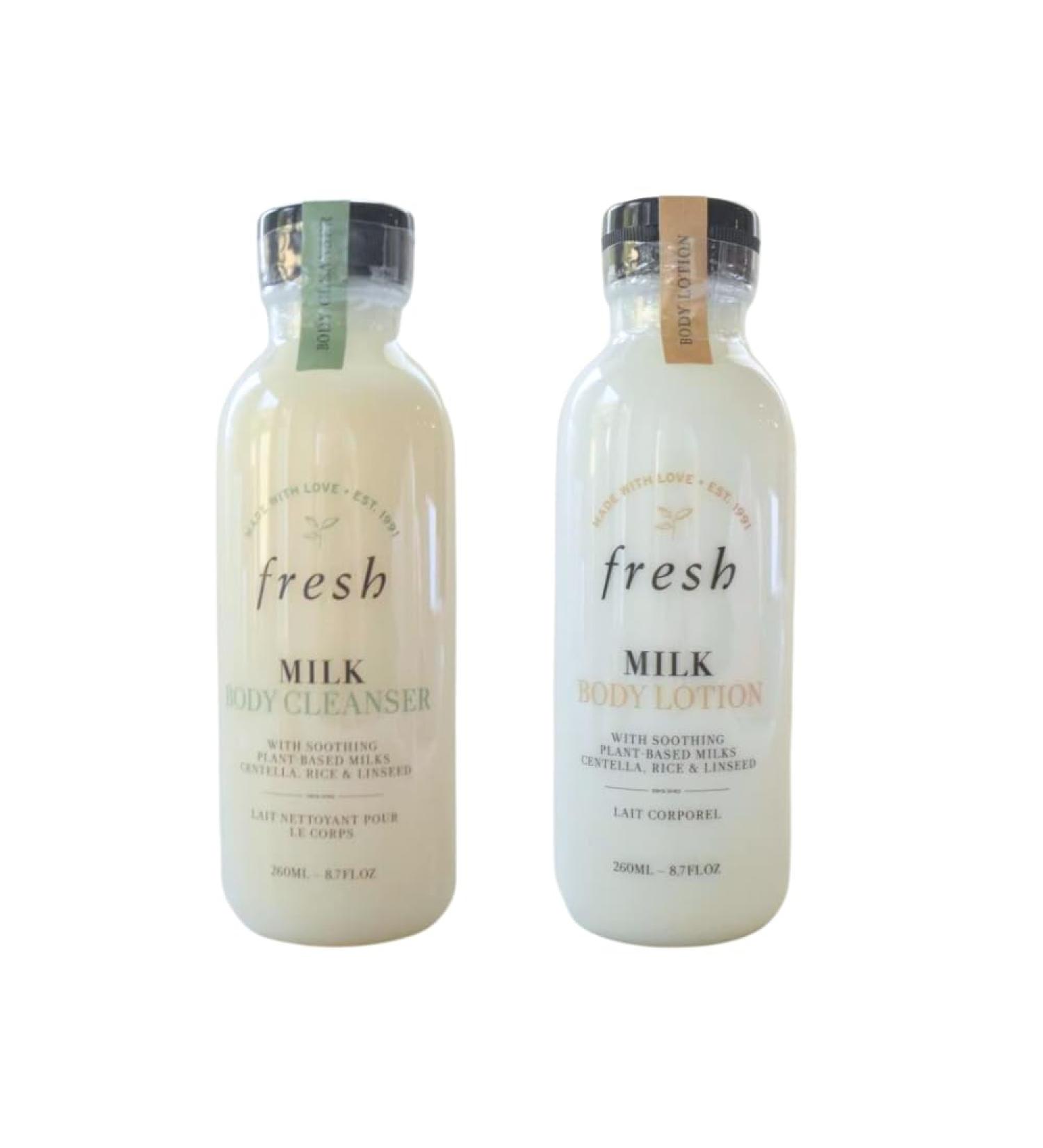 Fresh Milk Nourishing Bodycare Duo Set: Milk Body Cleanser and Lotion for Whole Body Unisex Sensitive Skin - Buy Online on GoSupps.com