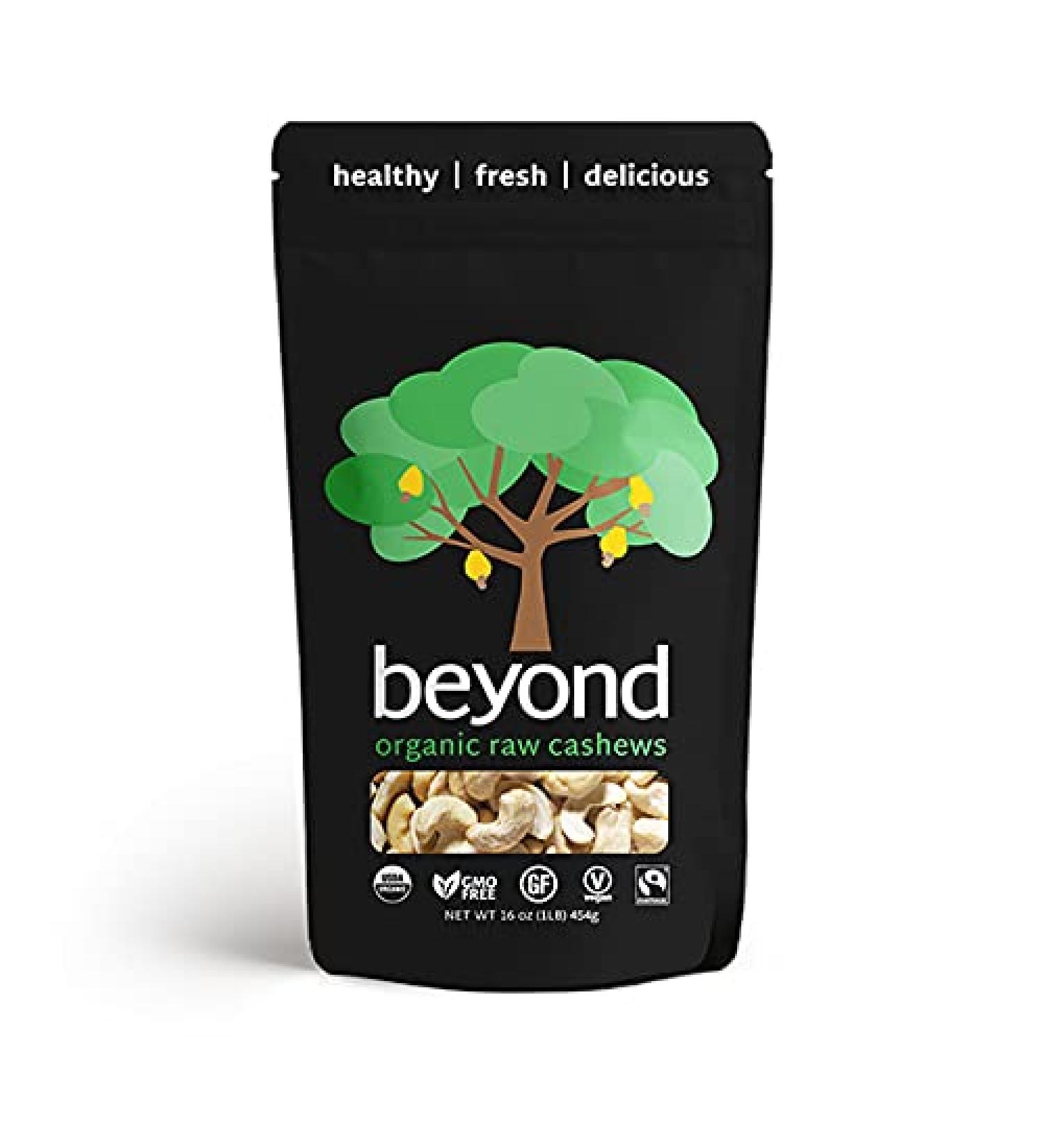 Organic Raw Cashew Halves 1lb - Non-GMO Fairtrade Vegan MYLK Grade - Buy Online on GoSupps.com