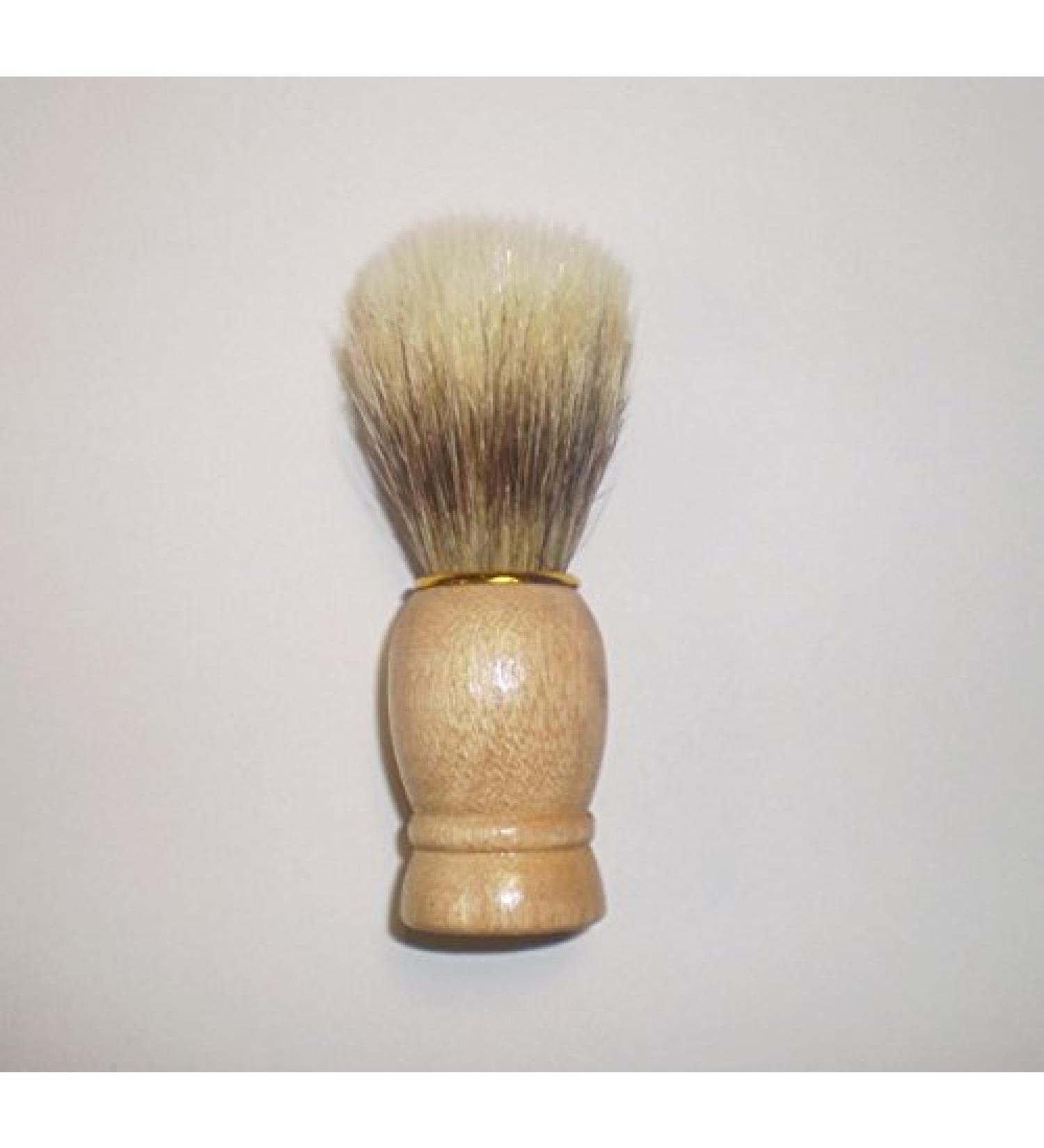 Razor brush # Simple entry -level model / replacement brush / rice tensile # wooden handle with golden -colored ring # a total of 9 cm high # brush 4.5 cm high