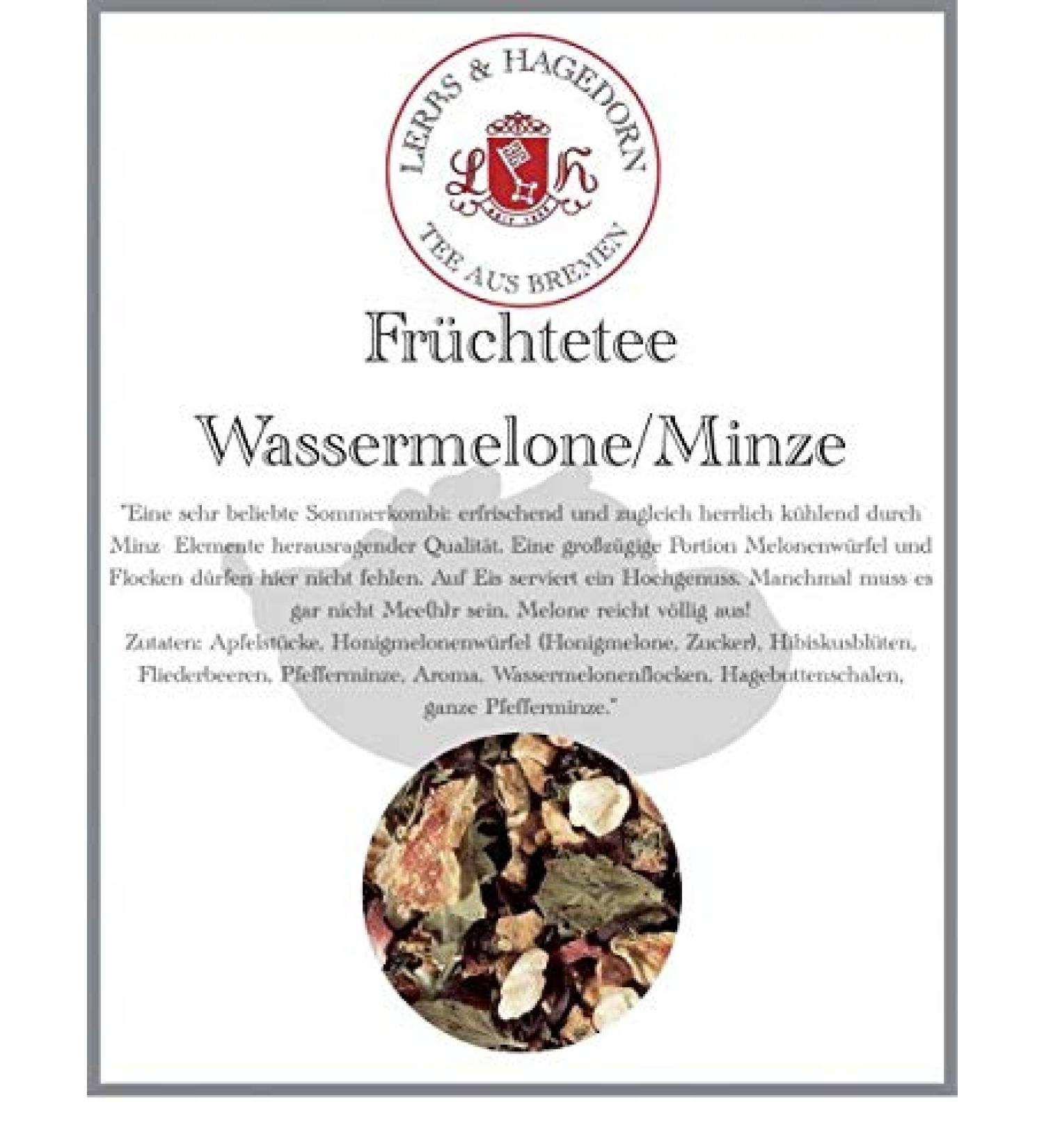  Lerbs & Hagedorn Watermelon and mint fruit tea 1 kg - watermelon mint - Buy Online on GoSupps.com