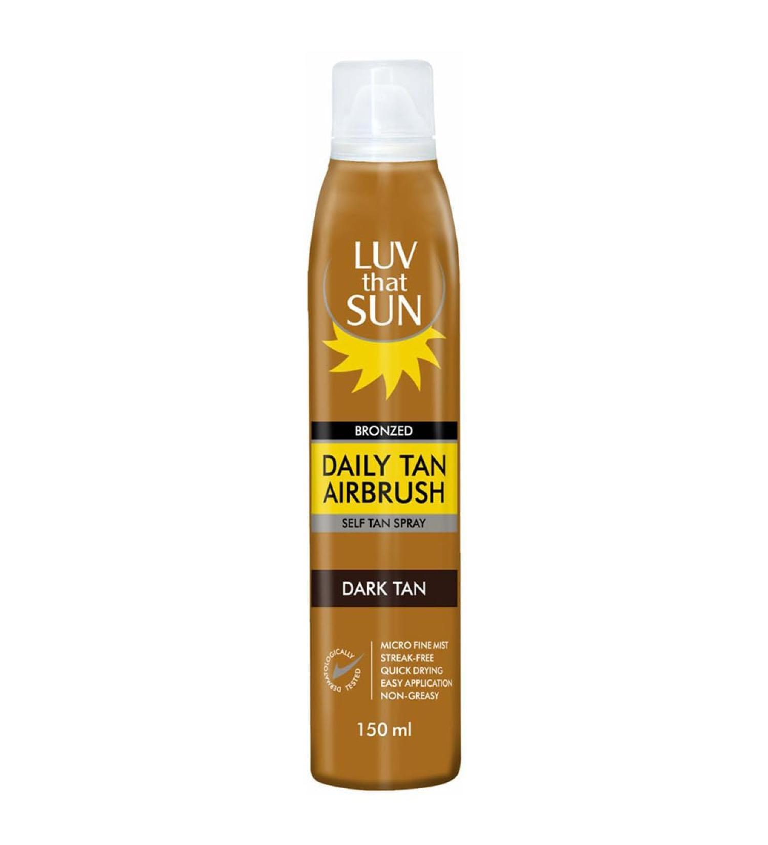 LUV THAT SUN - Self Tan Spray - Daily Tan Airbrush- Medium Tan (Dark Tan)
