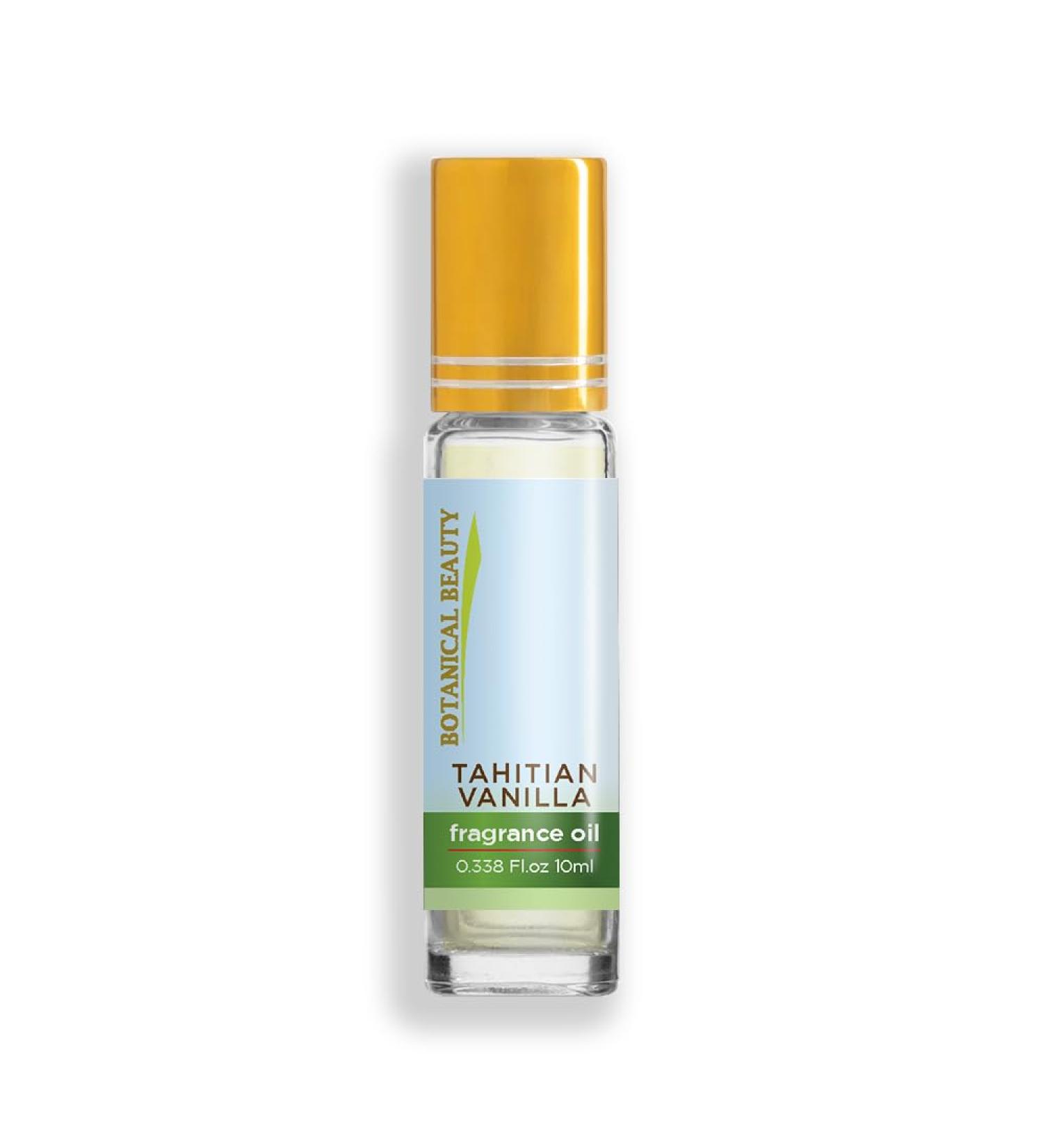 Botanical Beauty TAHITIAN VANILLA FRAGRANCE OIL ROLL-ON 0.338 FL OZ (10 ML) Rollerball Perfume Alcohol-Free Long Lasting Tahitian Vanilla 0.34 Fl Oz (Pack of 1)