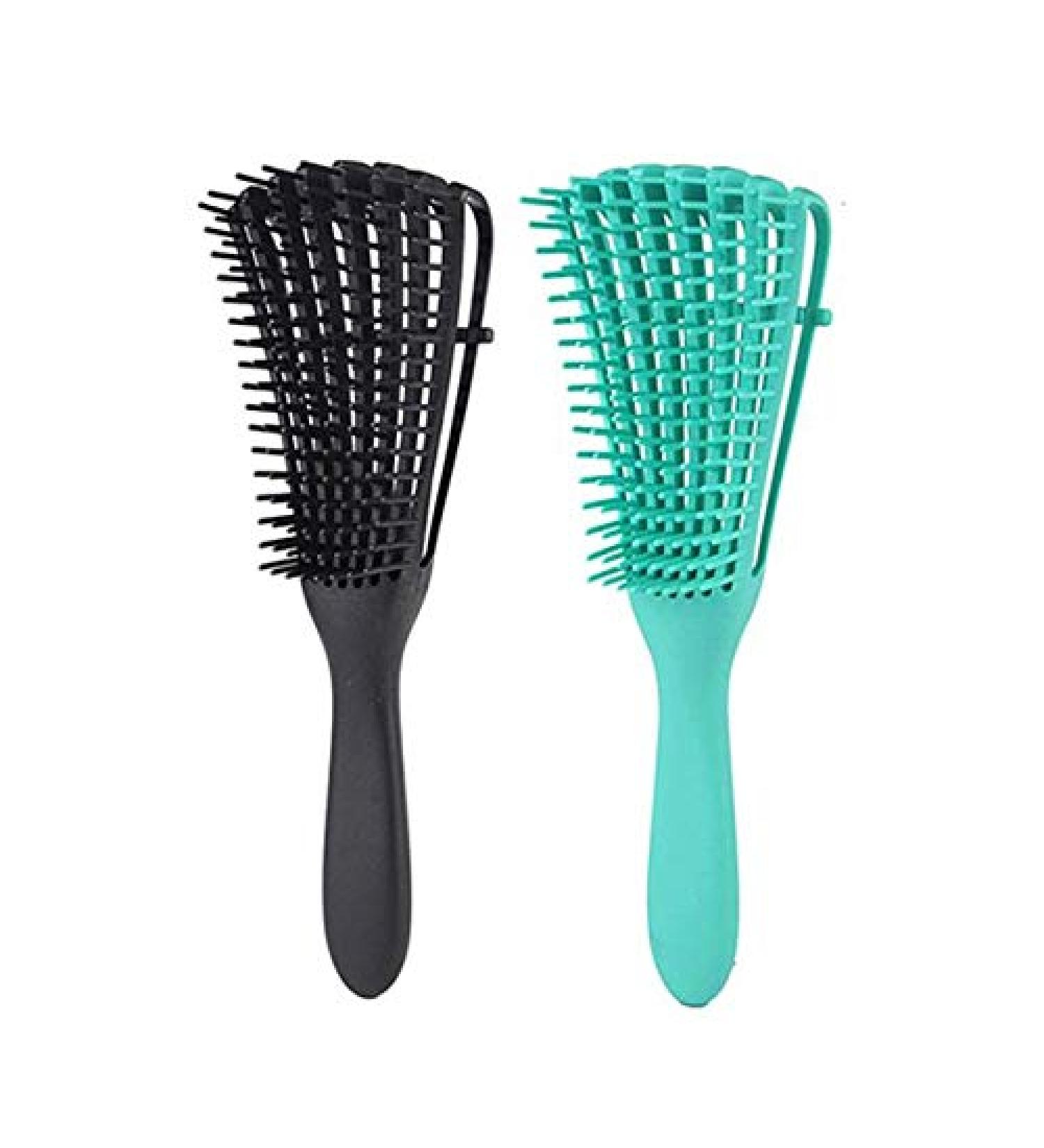 STUDIO LIMITED Flexible Bristles Detangling Brush Set - Black & Mint (2pcs) - Buy Online on GoSupps.com