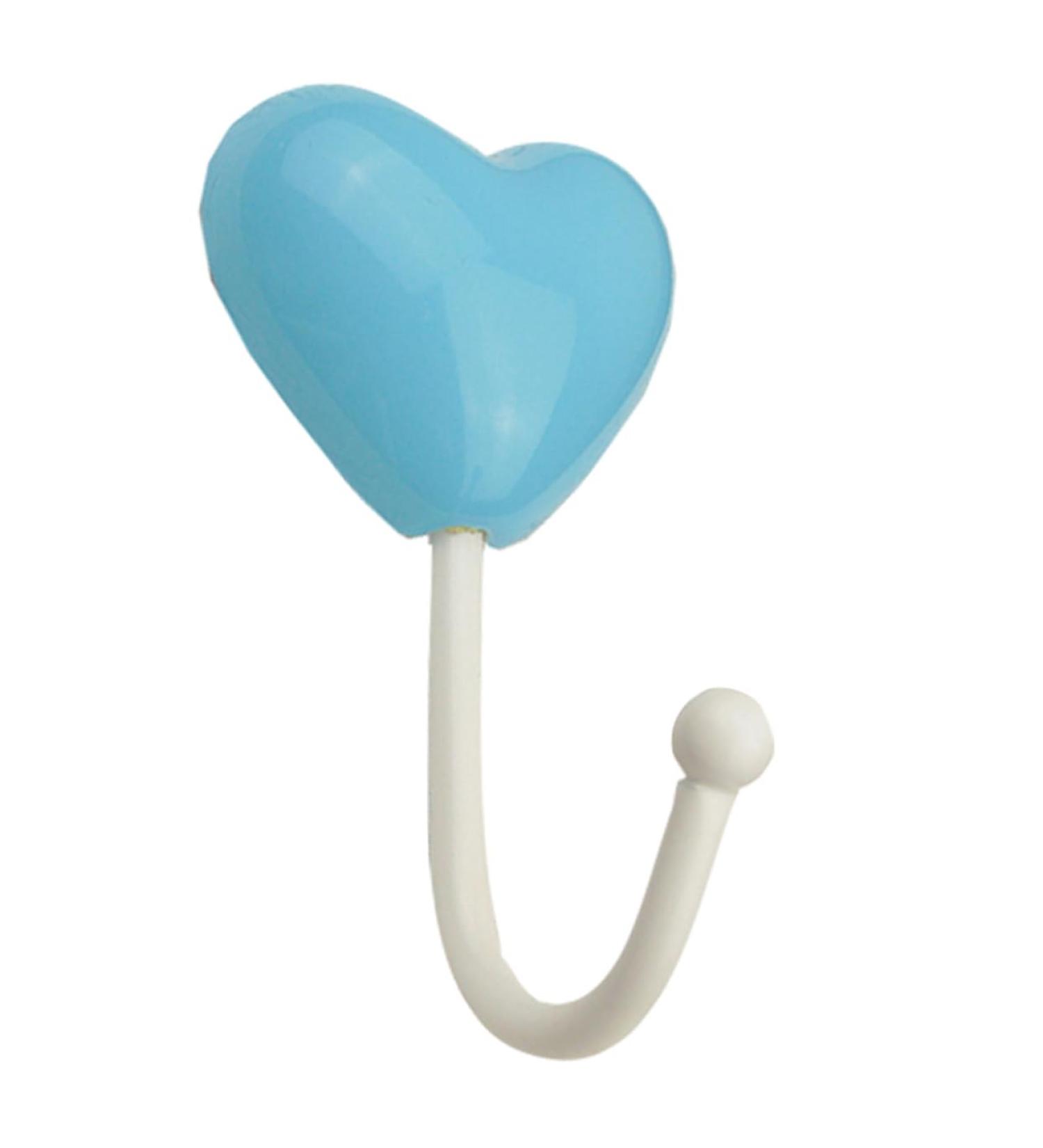 STOBAZA 1pc Wall Mount Clothing Rack Towel Hook Heart Hooks for Wall Sea Star Hook Wall Hook Aisle Heavy 6*12cm Sky-blue - Buy Online on GoSupps.com