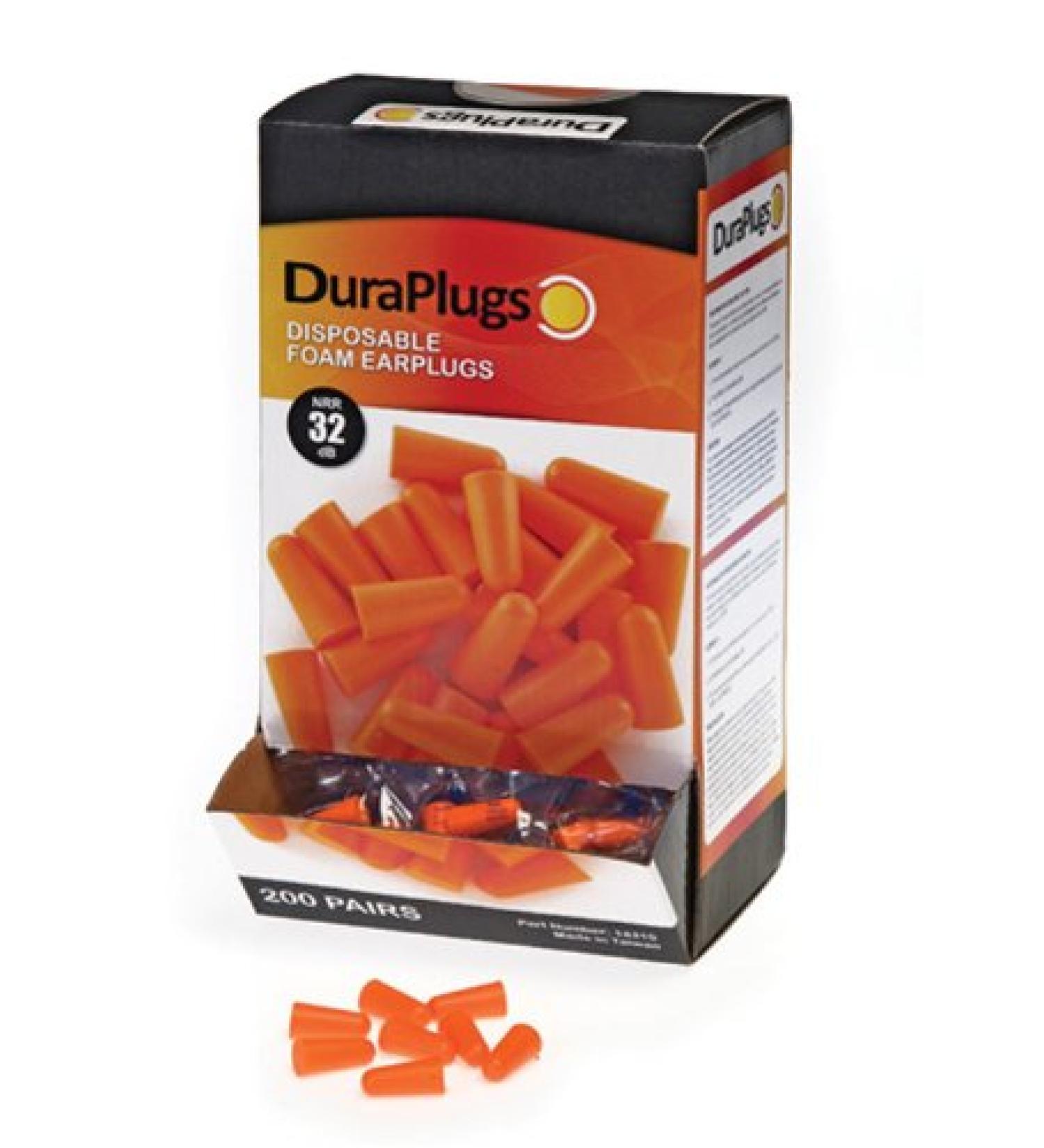 Liberty Glove & Safety-14310 DuraPlug Uncorded Disposable Foam Earplug with 32 dB NRR Orange (Case of 200 Pairs)