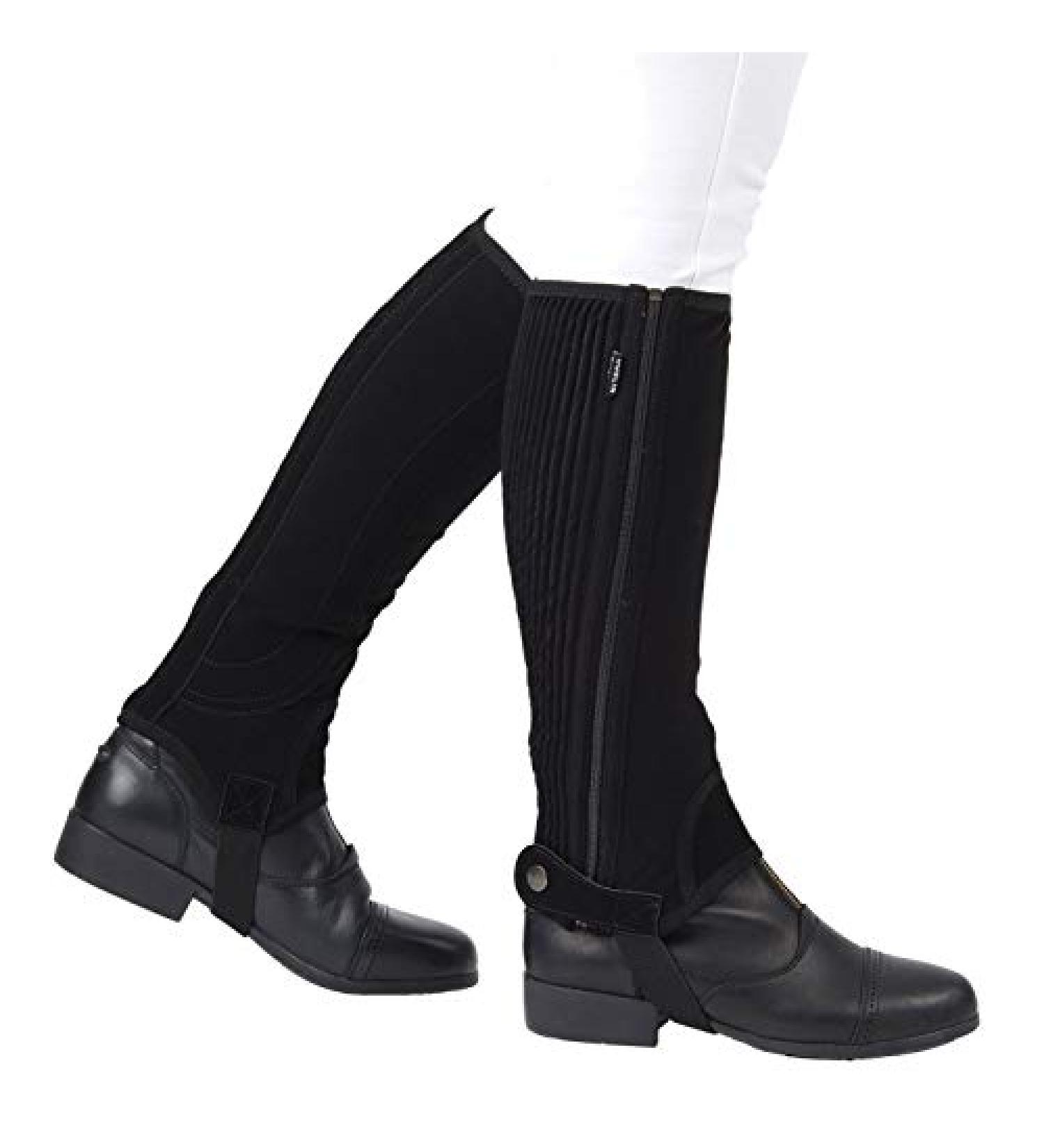 Dublin Adults Easy-Care Half Chaps II Black Small