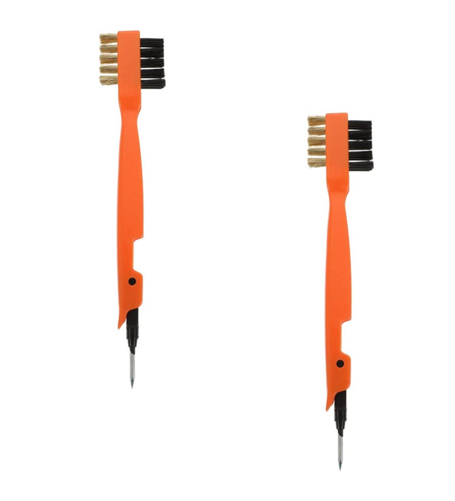 2 PCS Wire Brush Set with Curved Handle - Perfect for Cleaning Basketball Shoes & Removing Rust from Grills - Buy Online on GoSupps.com