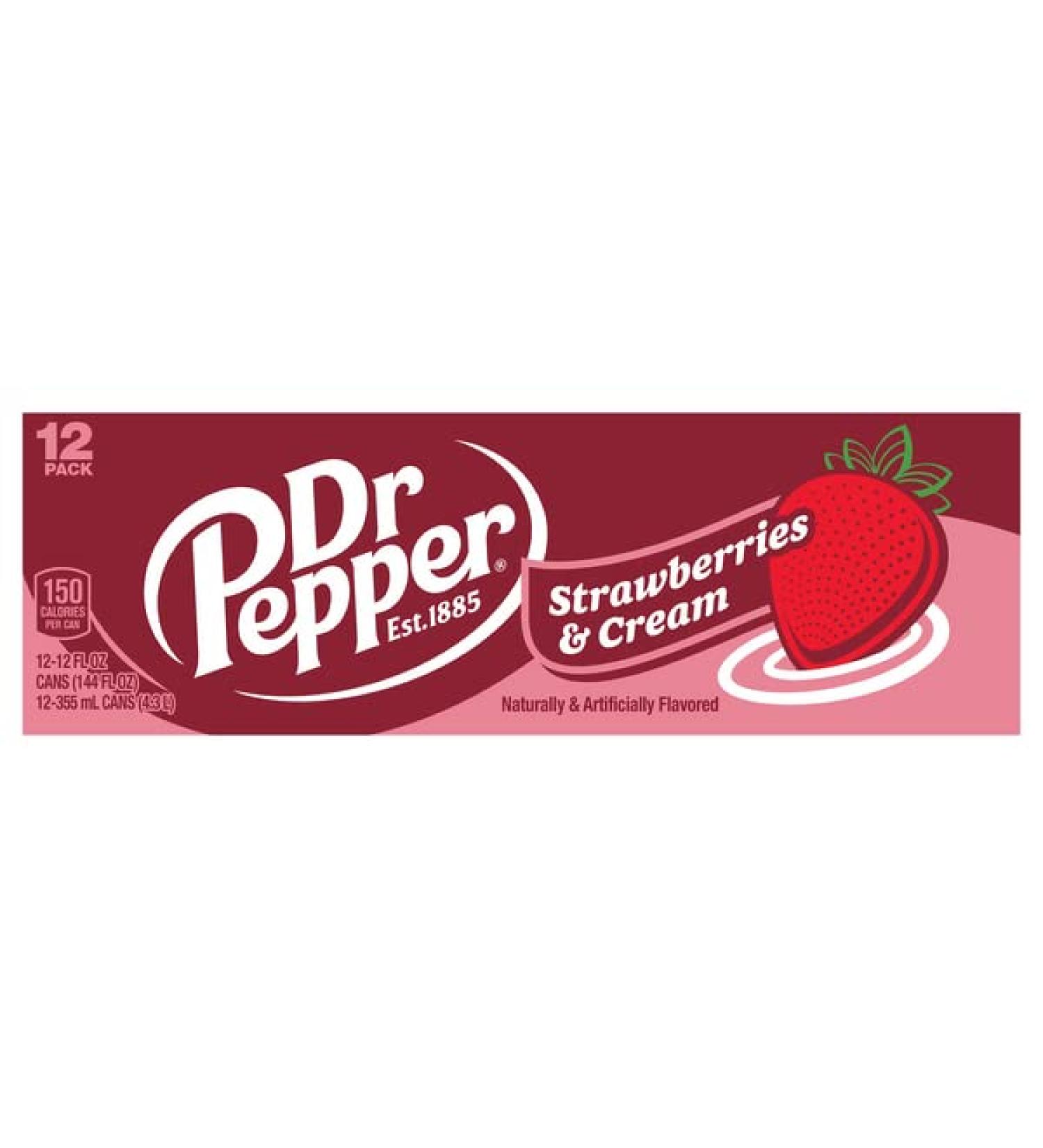 DR PEPPER STRAWBERRIES AND CREAM 355ml x12