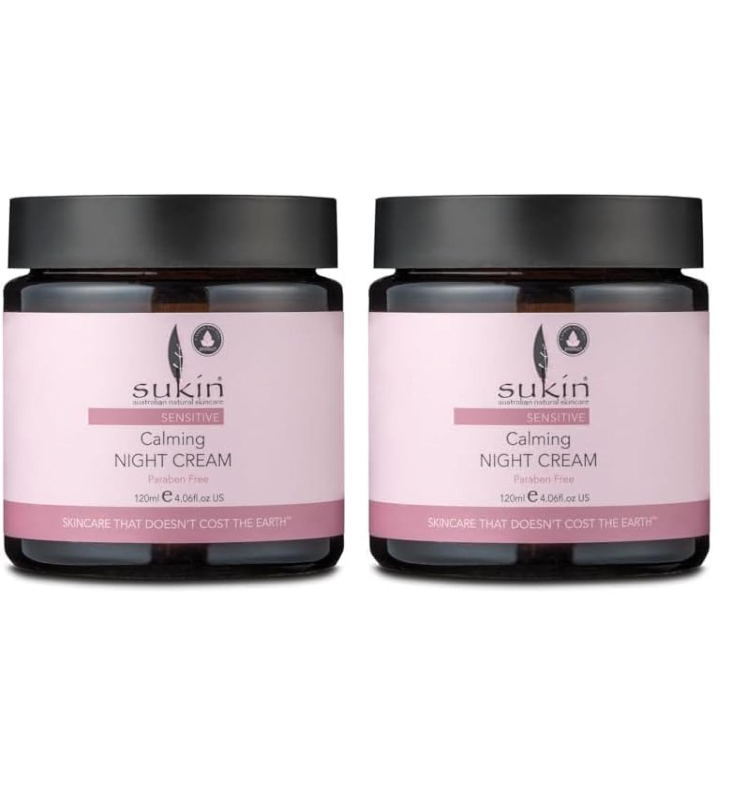 Sukin Sensitive Skin Calming Night Cream 4.06 Ounces (Pack of 2)