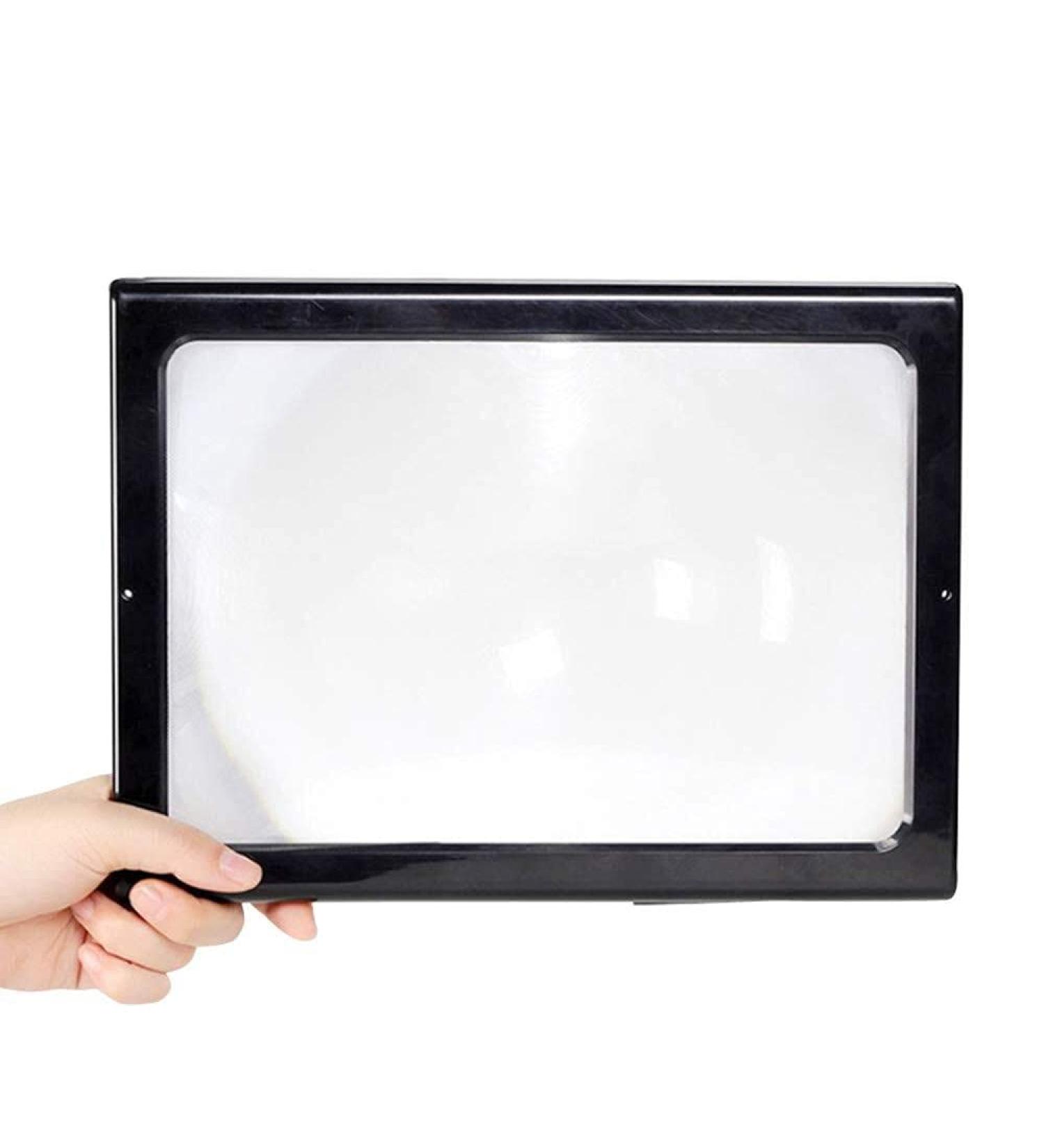 Magnifiers Desktop Magnifying Glass Led with Light HD Reading Elderly Children Students 3 Times Chest Hanging a4A4 Large Lens Rectangular Full Page Reading Repair Electronic Circuit Cross Stitc - Buy Online on GoSupps.com