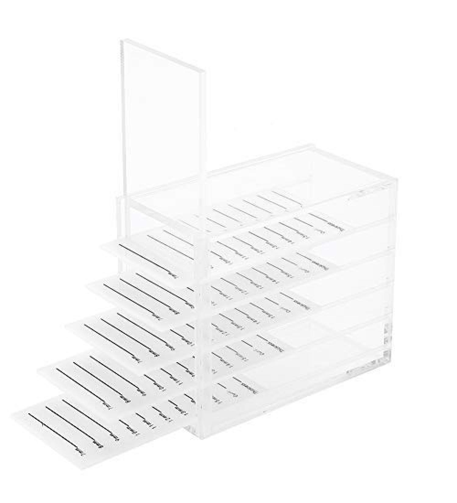 Premium 5-Layer Eyelash Storage Box | Clear False Eyelash Organizer & Makeup Display for Extensions - Buy Online on GoSupps.com