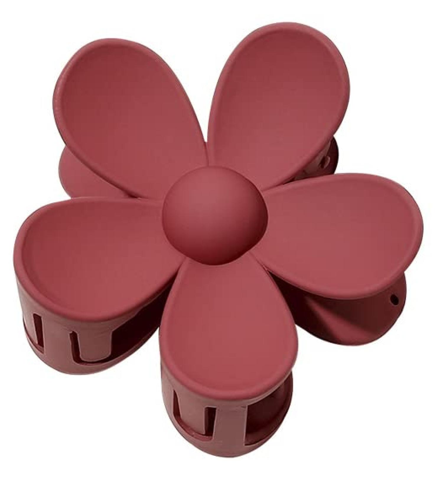 Cute Flower Claw Clip Hair Clip for Women - Non-slip Matte Hair Claw for Thick, Medium, Thin Hair - Wine Hair Clip (1ct) - Buy Online on GoSupps.com