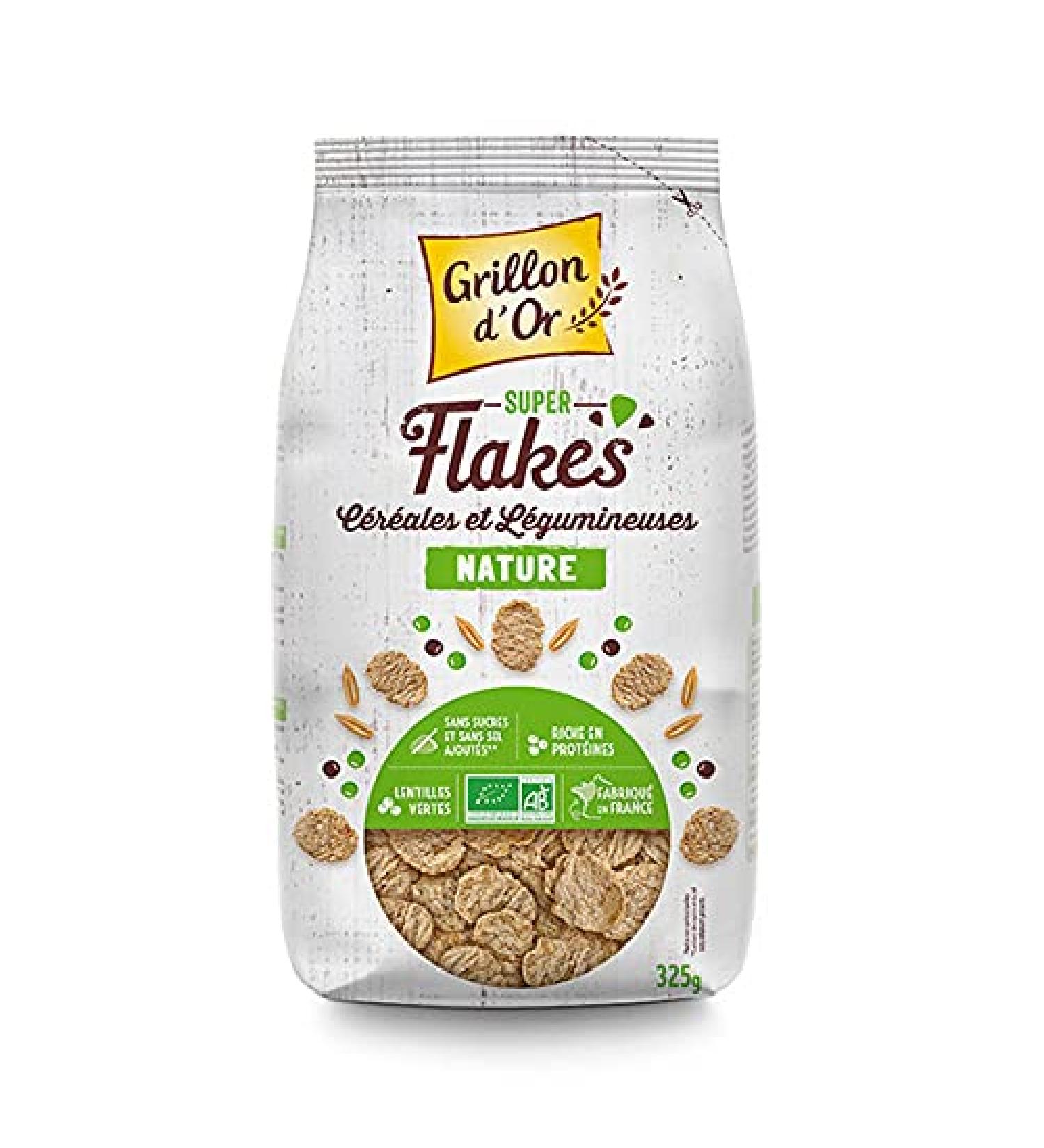 Grillon D'Or - Plain Cereal and Legume Flakes 325G - Sold per unit - Buy Online on GoSupps.com