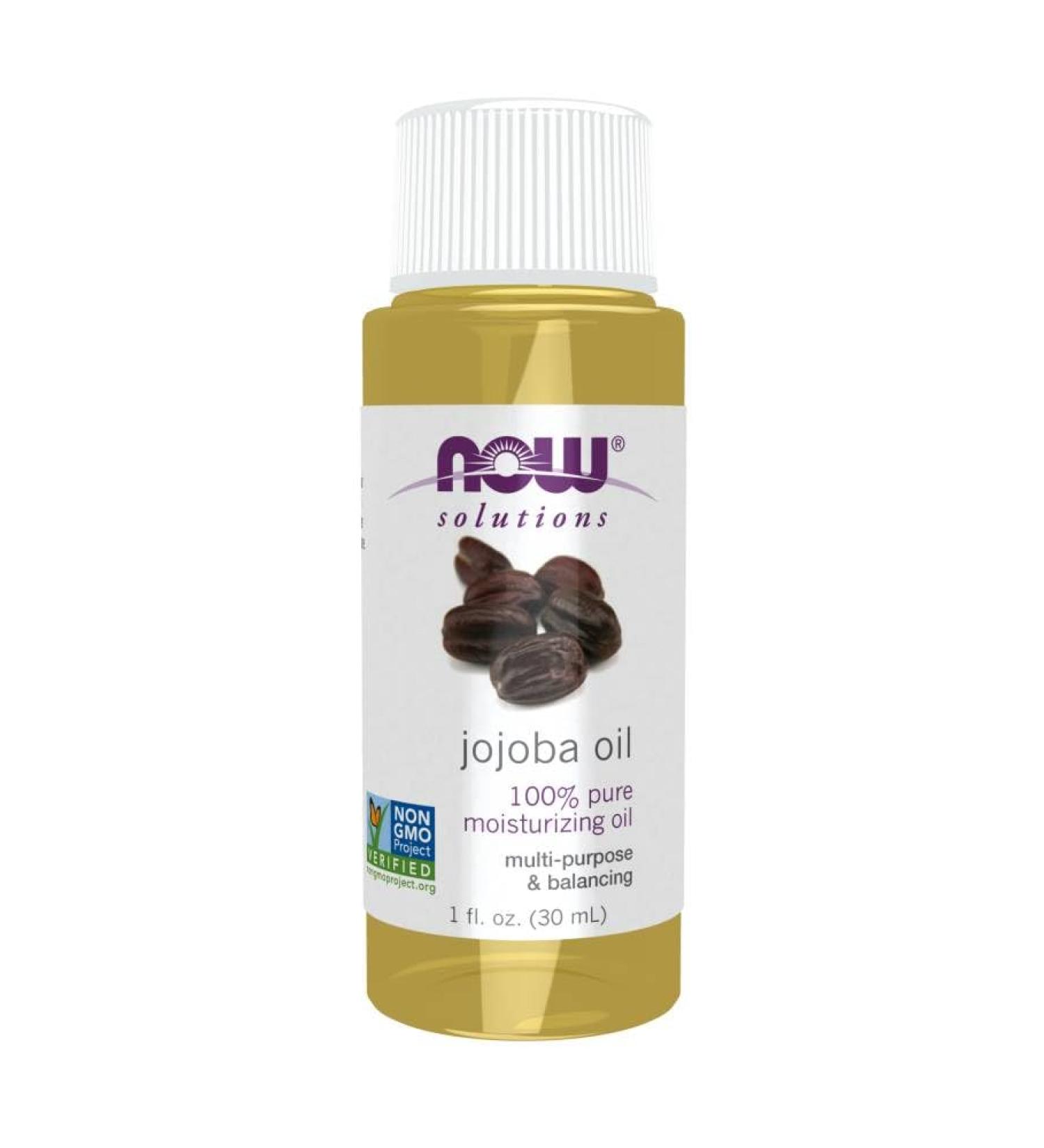 NOW Solutions Jojoba Oil 100% Pure Moisturizing Multi-Purpose Oil for Face Hair and Body 30mL Unscented 30 ml (Pack of 1) - Buy Online on GoSupps.com
