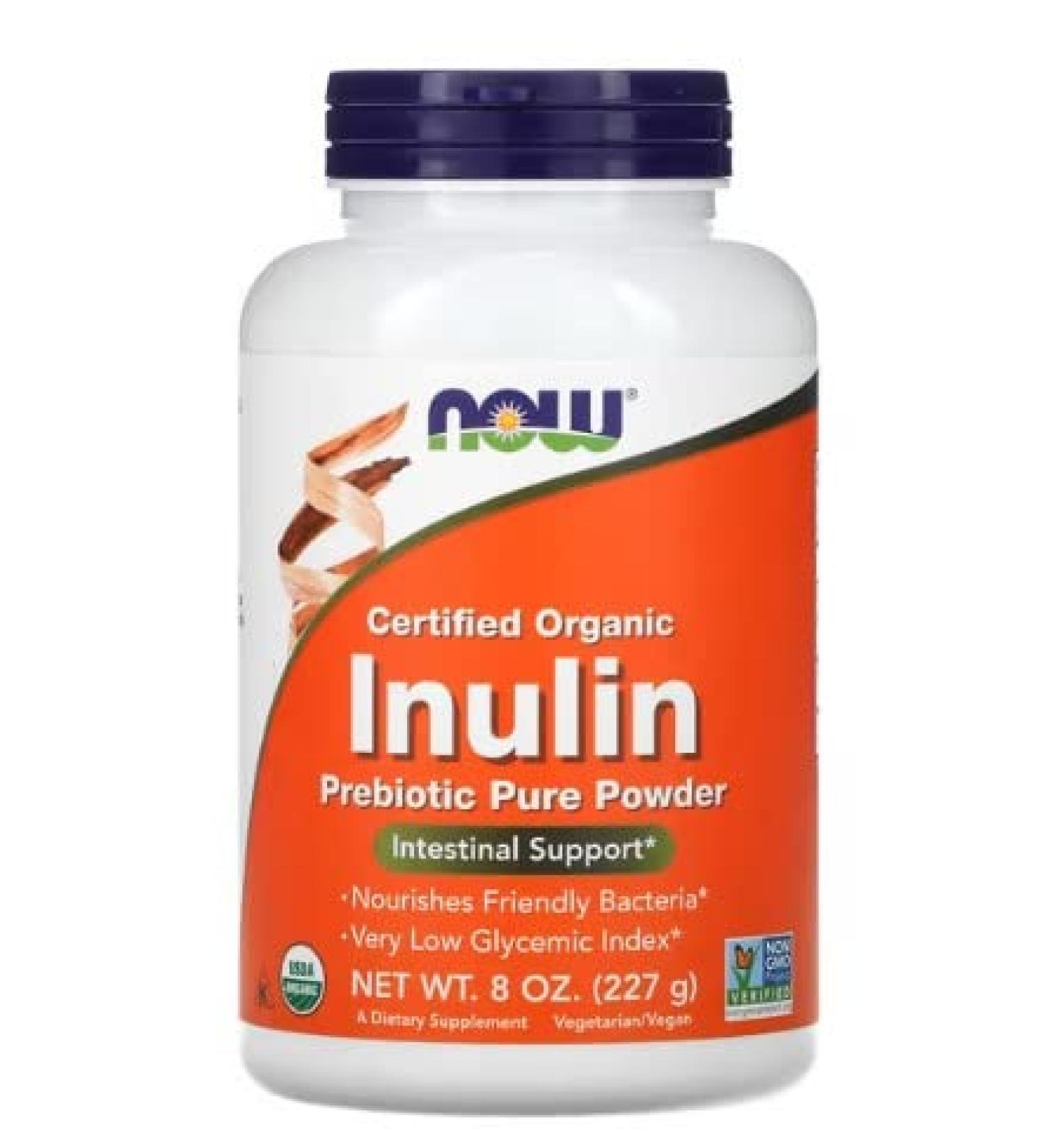 Now Foods Organic Highly Dosed Inulin 227g Vegan Powder - Buy Online on GoSupps.com