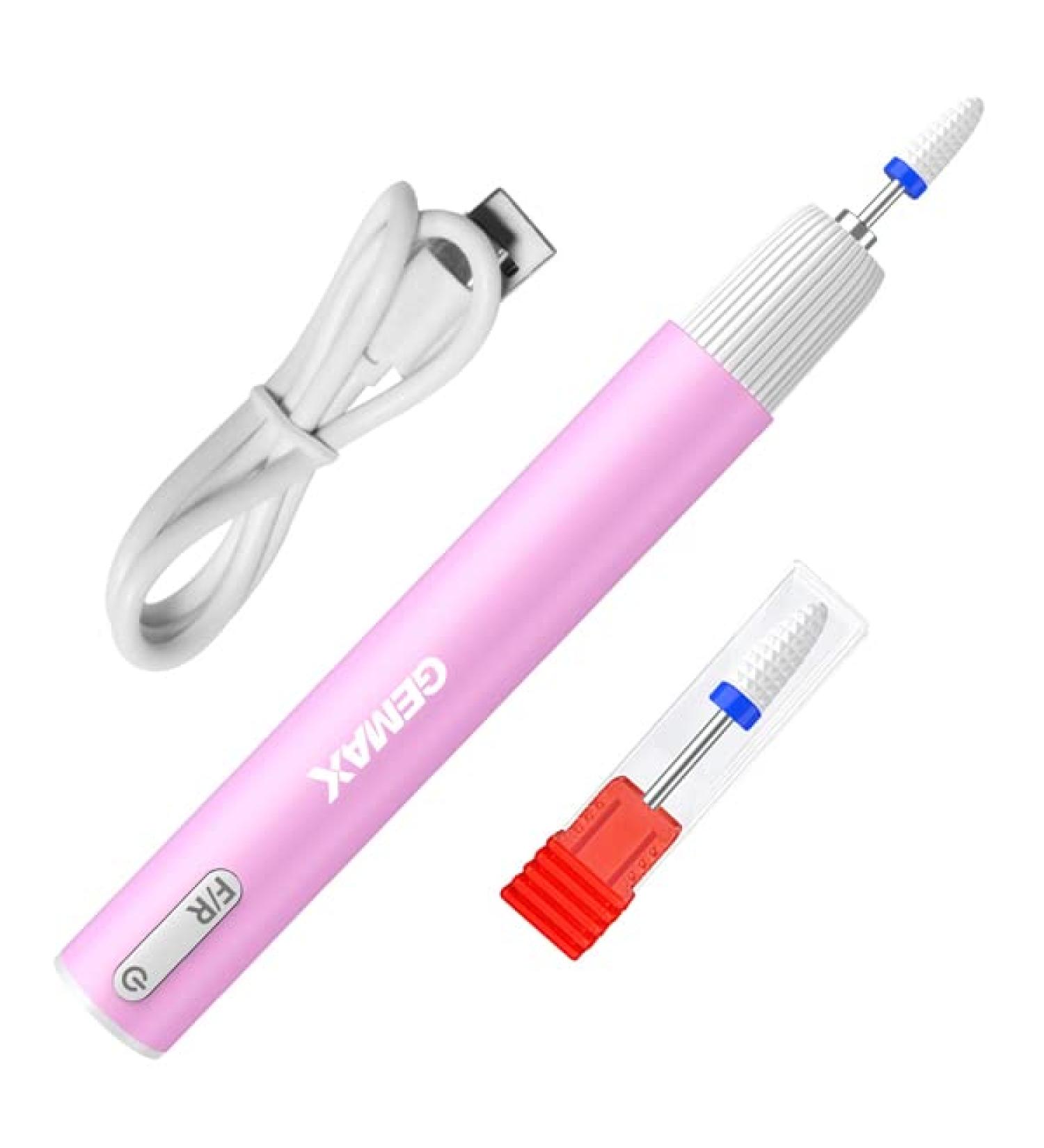 Pink Cordless Nail Drill & Electric File Set - Professional Portable Nail Filer Machine - Buy Online on GoSupps.com
