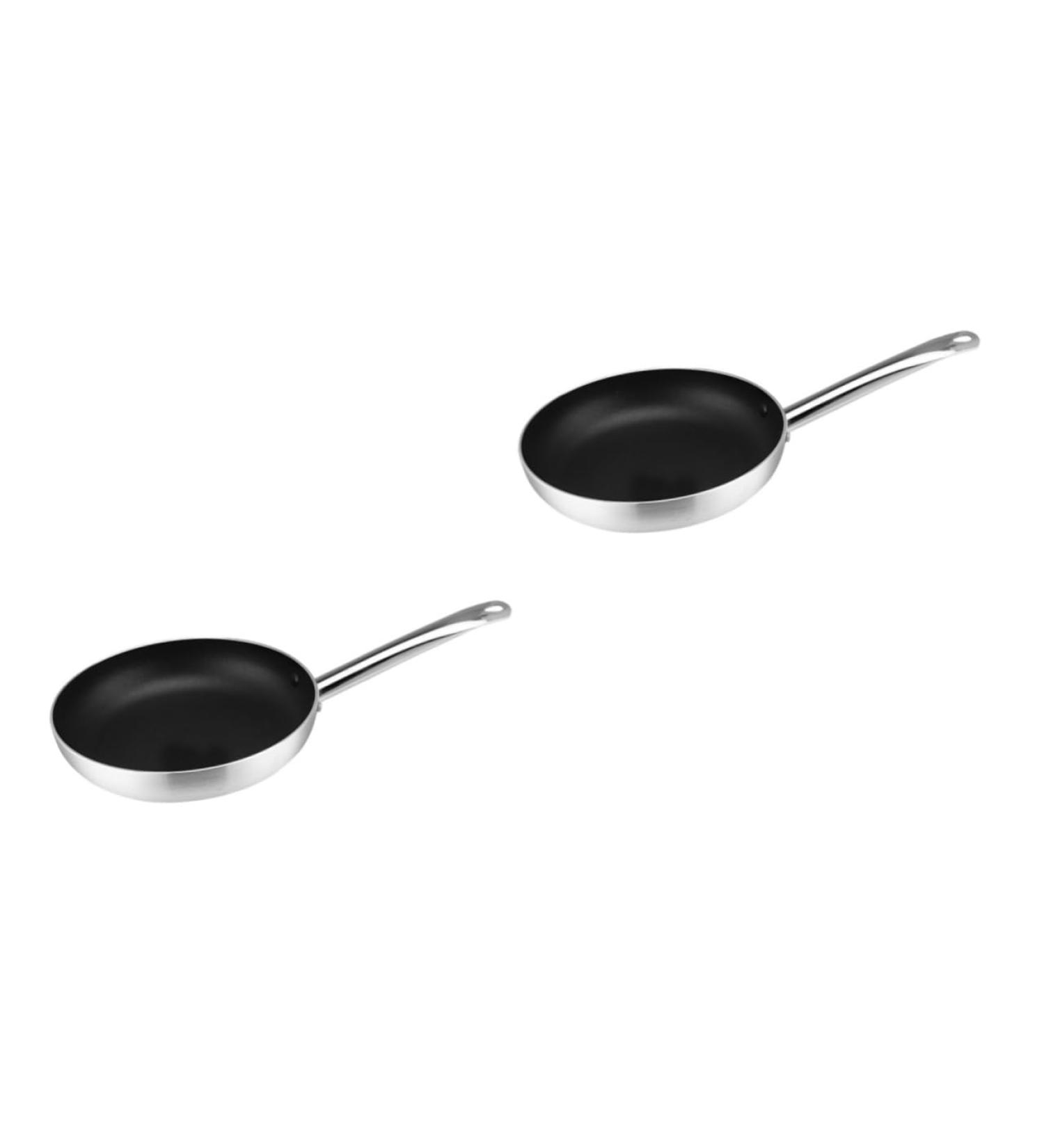 Milisten 2 Pcs Aluminum Steak Skillet Kitchen Grill Pan Aluminum Frying Pan Griddle for Induction Cooktop Non- Stick Frying Wok Flat Bottom Wok Egg Pan Practical Kitchenware Pancake Pan Gas Silverx2pcs 39.5X20CMx2pcs - Buy Online on GoSupps.com