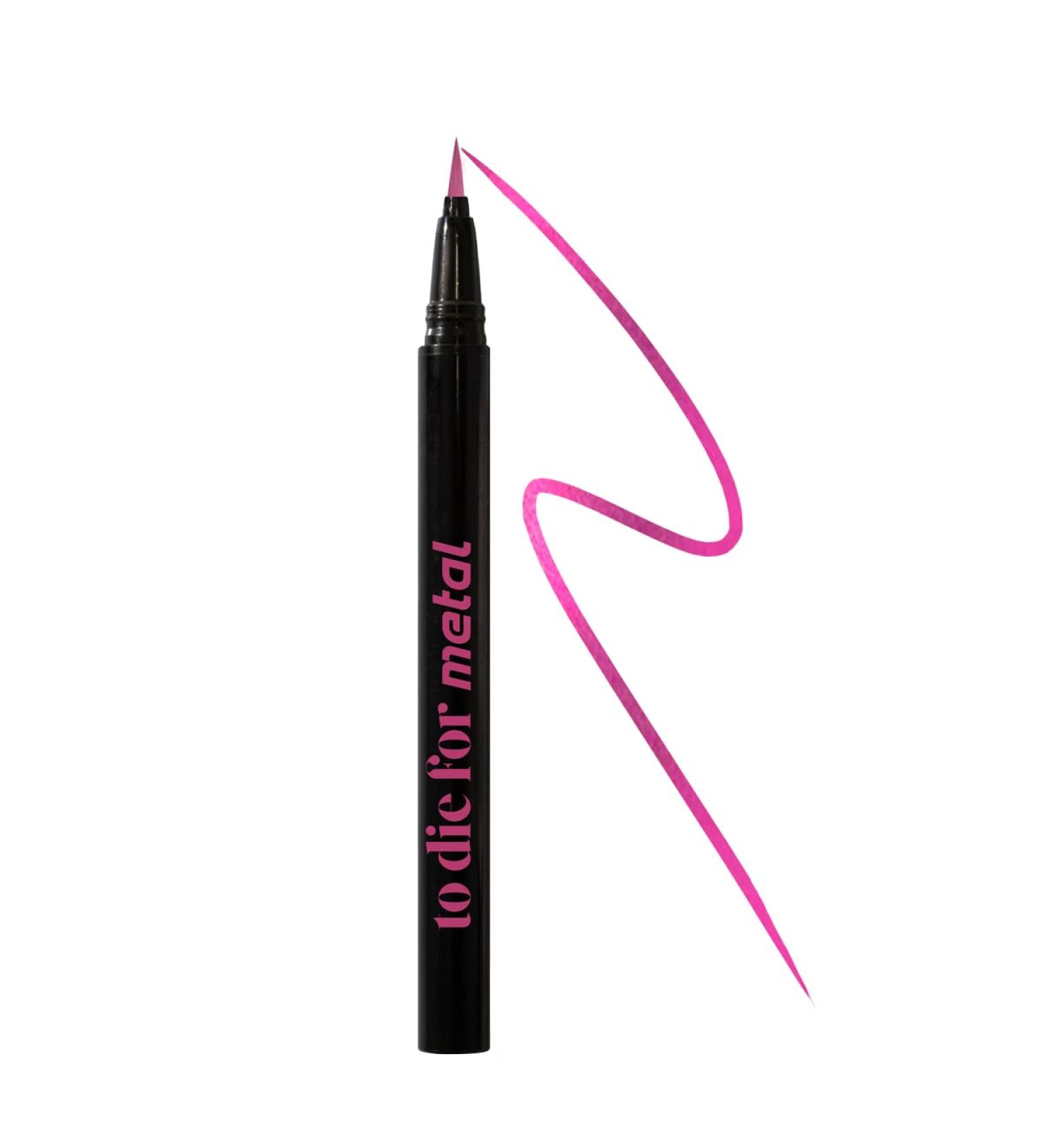  KRASH KOSMETICS KRASH KOSMETICS Eyeliner Rosa To Die For Metal SUPER FEMME - 24-hour Waterproof Long-Lasting Formula - Pigmented Eyeliner - Fine Tip Felt Tip Applicator - Vegan and Cruelty Free - Buy Online on GoSupps.com