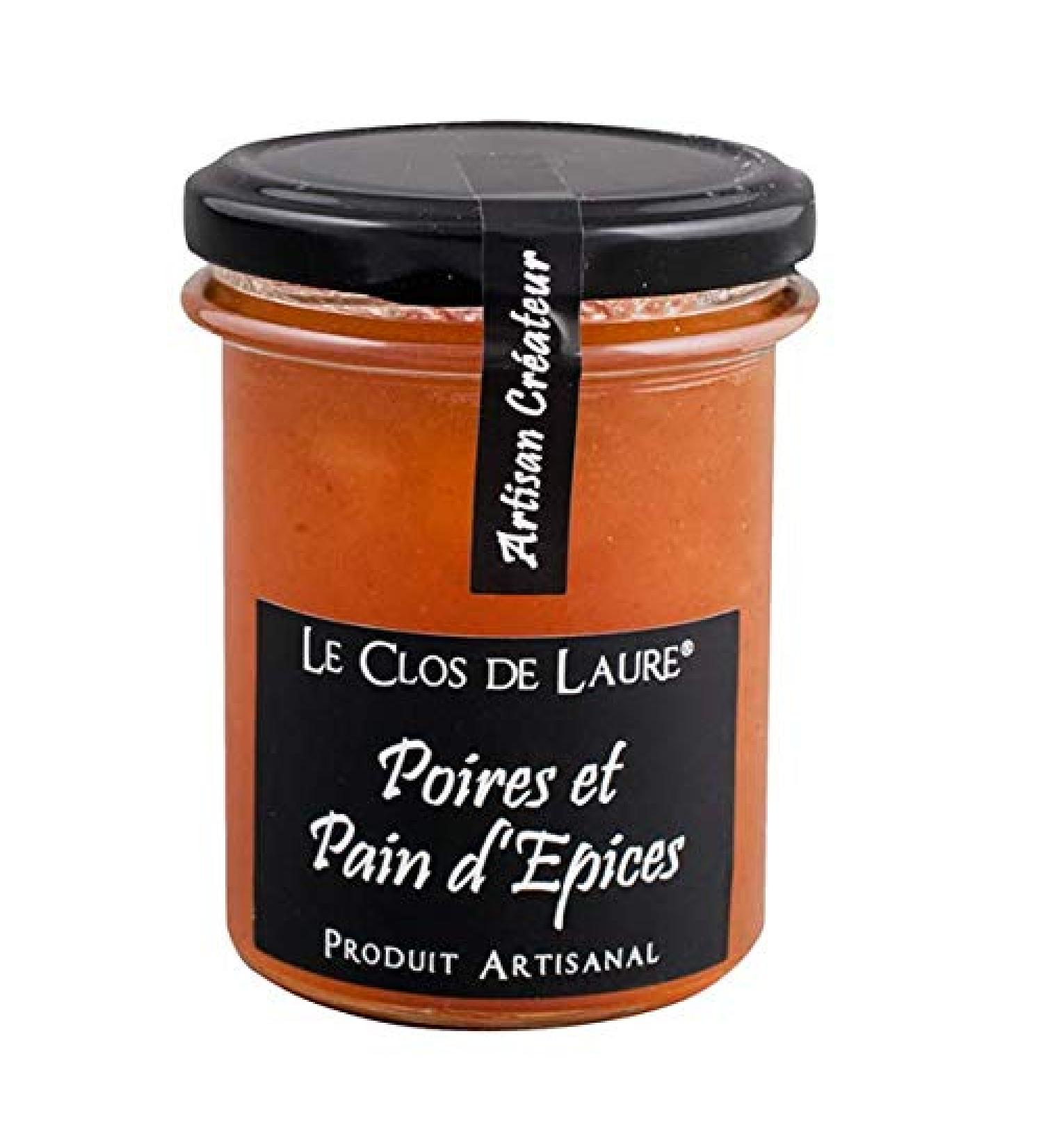 Le Clos de Laure pear jam with gingerbread from France 220g pear with gingerbread