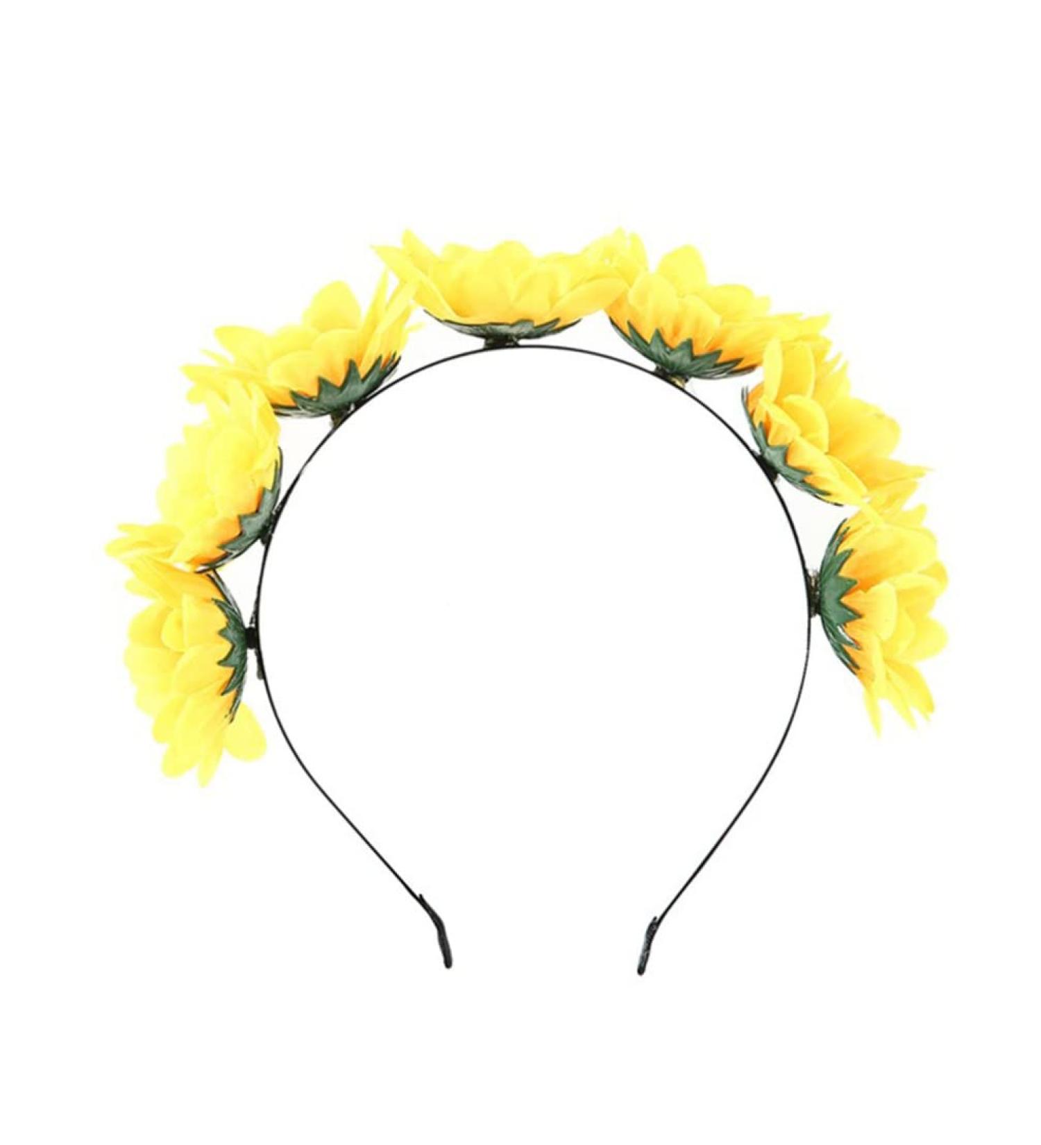 Buy Pretyzoom Sunflower Headband Wreath | Tropical Hair Accessories for Women | Perfect for Parties & Events - Buy Online on GoSupps.com
