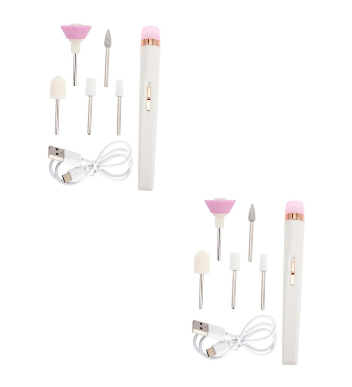 FRCOLOR 2 Sets Nail Polisher Brushless Supplier Nail Drill Kit Nail Shaper Pedicure Kit Professional Electric Pedicure Kit Portable Nail Drill Pedicure Supplies White Major Plastic - Buy Online on GoSupps.com