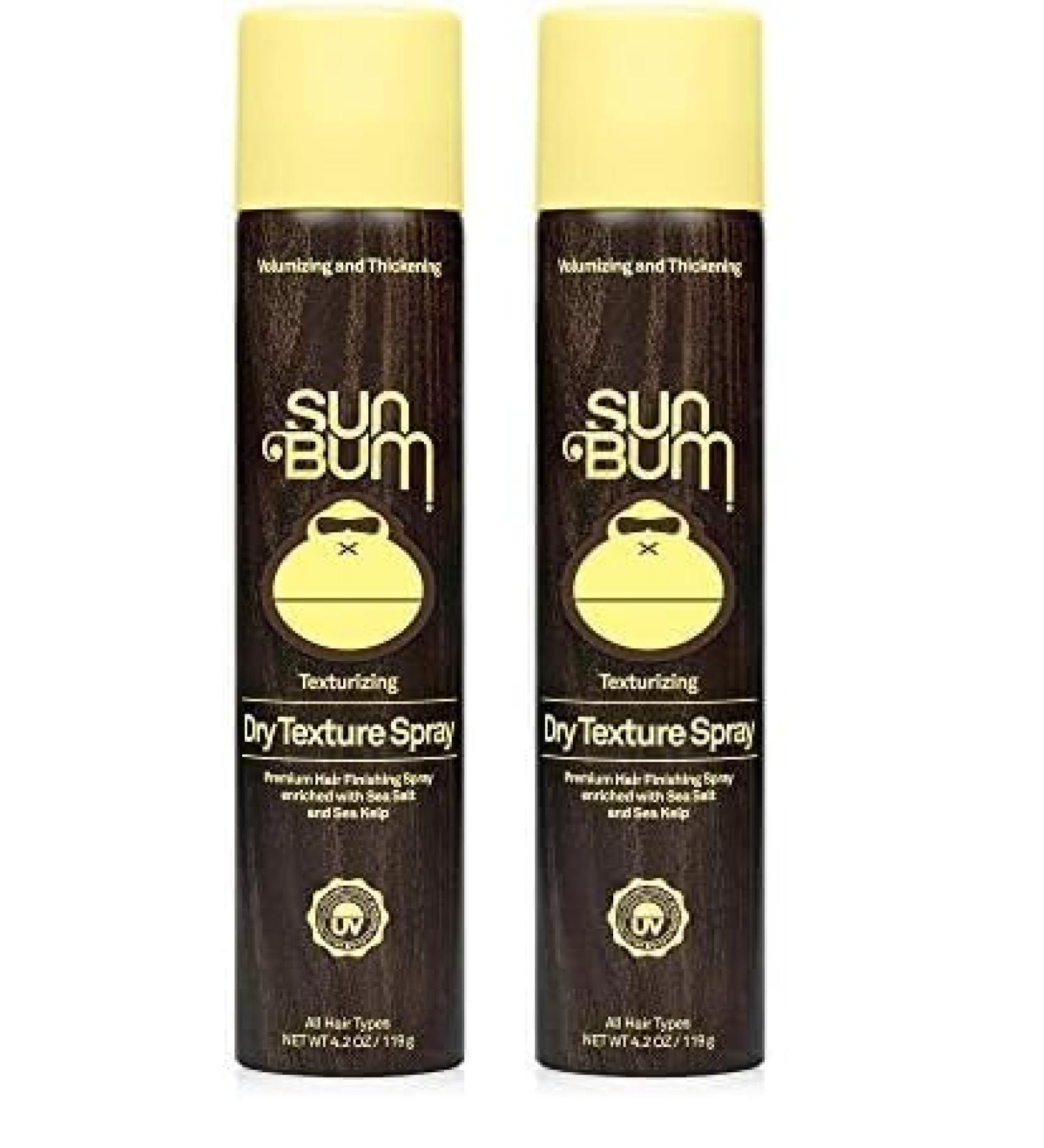Sun Bum Dry Texture Spray | Vegan and Cruelty Free Buildable Volume Texture Spray with Matte Hold | 4.2 oz (Pack of 2) Dry Texture Spray 4.2 Ounce (Pack of 2) - Buy Online on GoSupps.com