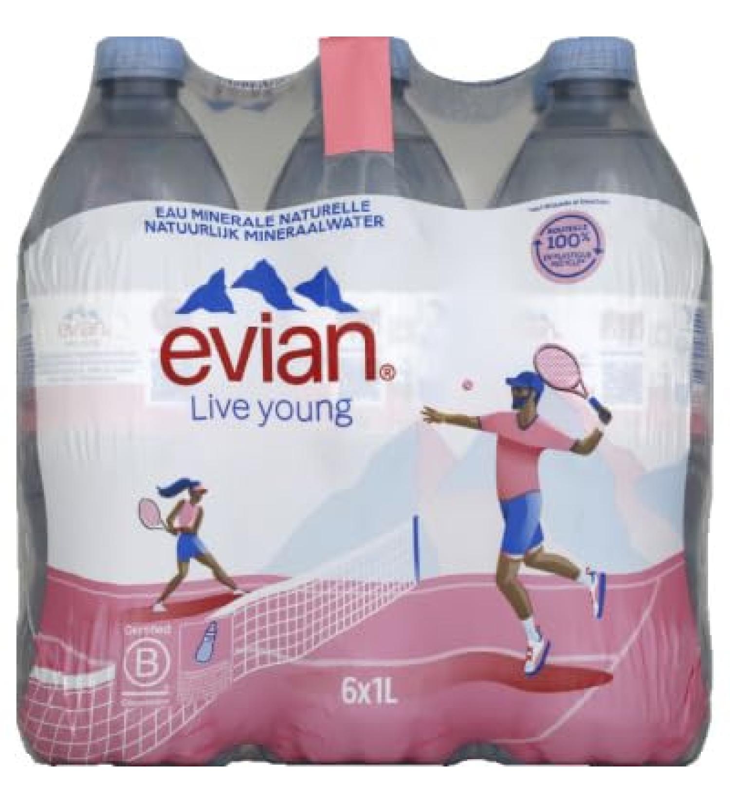 Evian Water 1 Litre Pk6 9092 - Buy Online on GoSupps.com
