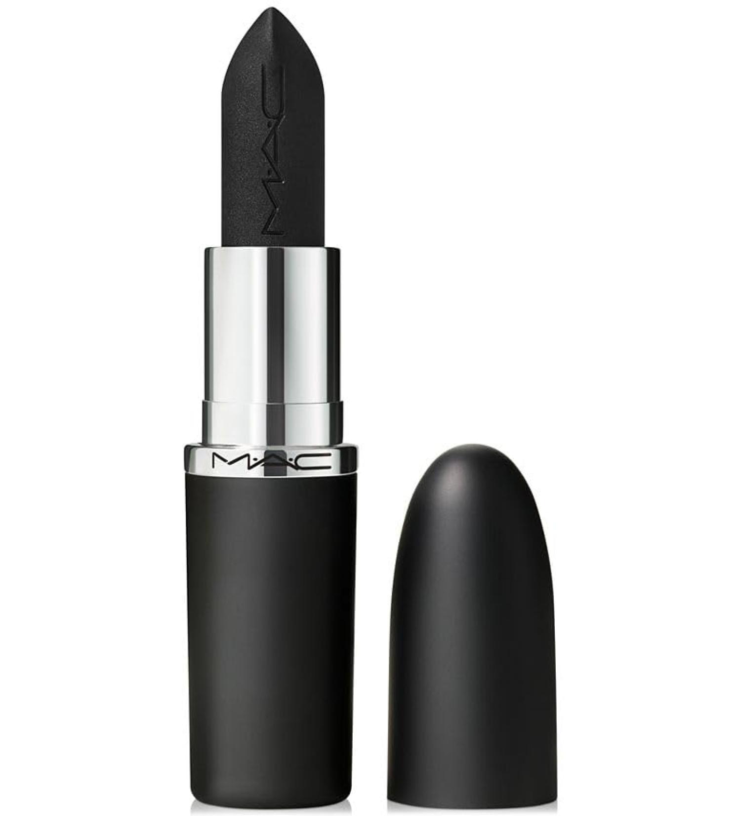 MAC M A CXIMAL Silky Matte Lipstick Caviar 0.1 Ounces Black