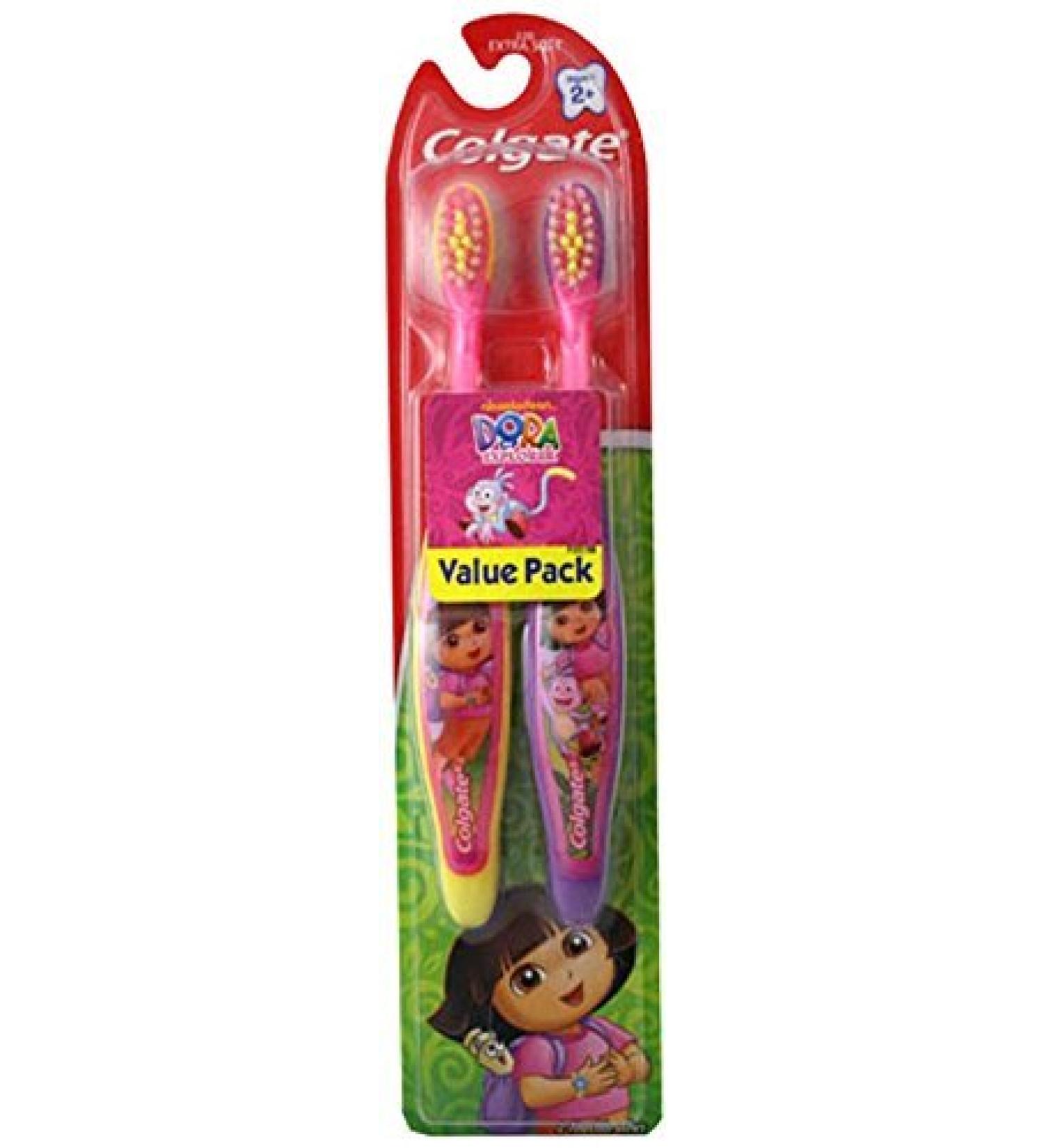 Colgate Kids Twin Pack Toothbrush Dora The Explorer