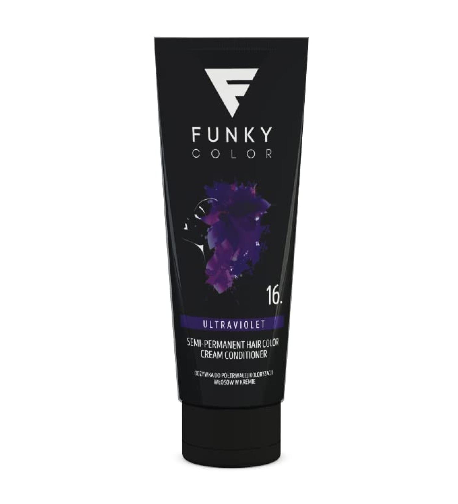 Funky Color Ultraviolet 16 - Semi-Permanent Hair Color | 28 Vibrant Shades for Bold Hair | Shop Internationally - Buy Online on GoSupps.com