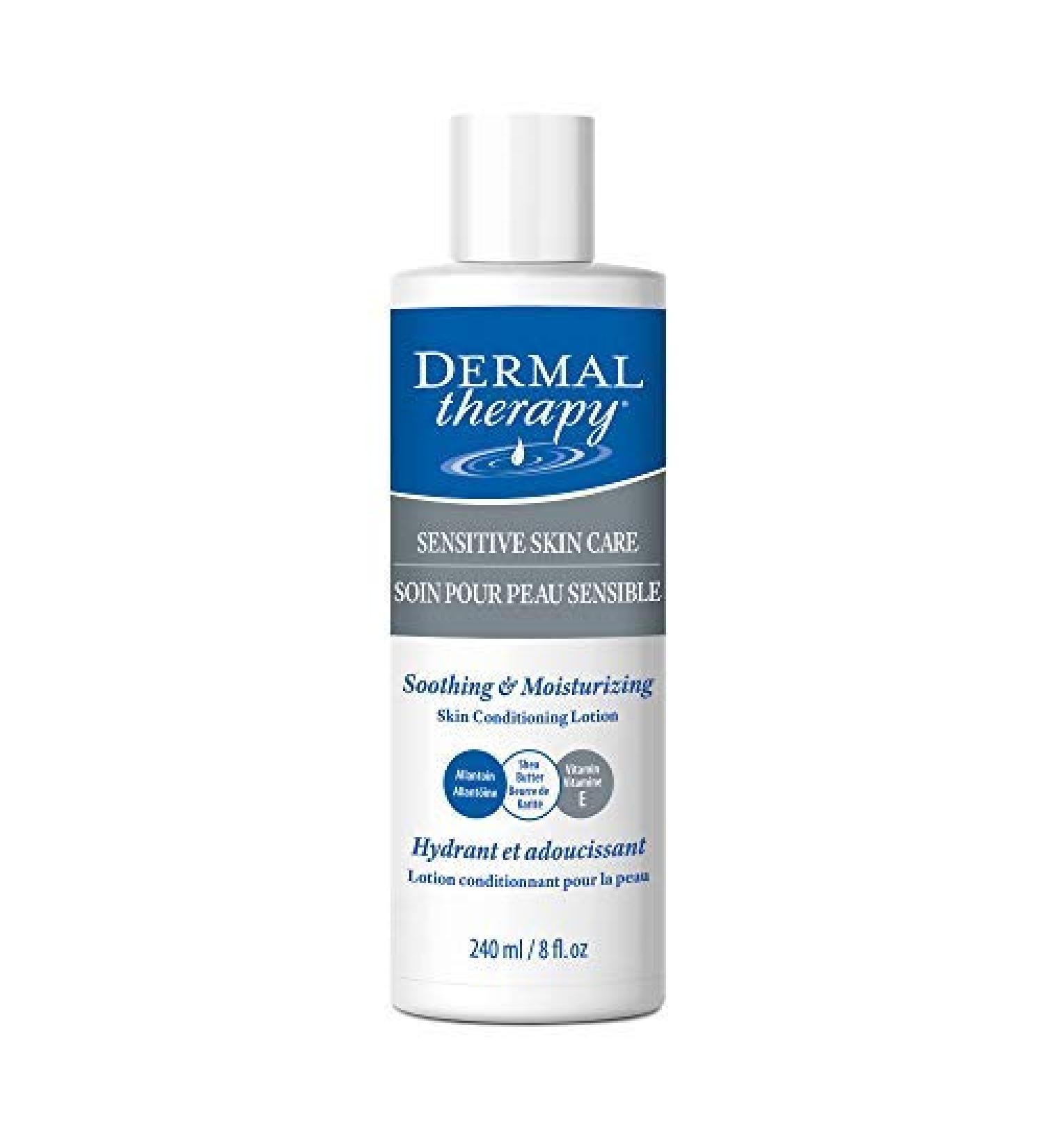 Dermal Therapy Sensitive Skin Lotion - 15% Allantoin & 10% Shea Butter for Eczema Relief - Soothing Non-Irritating Lotion - 8 fl oz / 240 ml - Buy Online on GoSupps.com