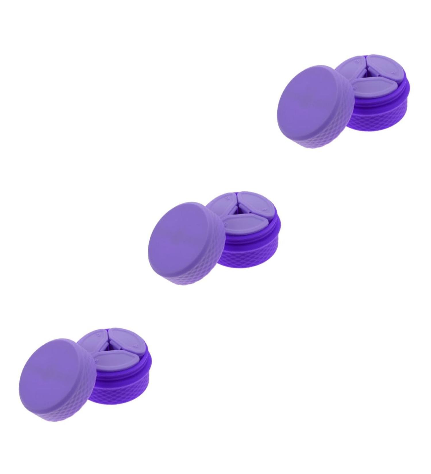 Zerodeko 3 Sets Cream Box Travel Container for Cream Durable Cream Storage Jar Makeup Sample Vial Empty Sample Container Makeup Cream Jar Purple Storage Box Vacation Silica Gel Portable - Buy Online on GoSupps.com