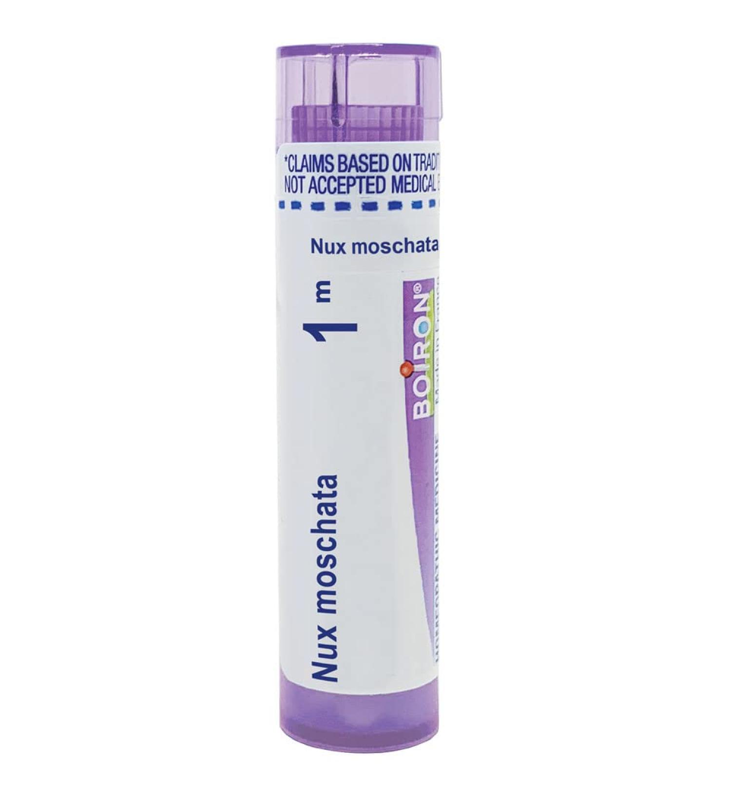 Boiron Nux Moschata 1M MD - 80 Pellets for Abdominal Bloating & Constipation Relief | Shop Internationally - Buy Online on GoSupps.com