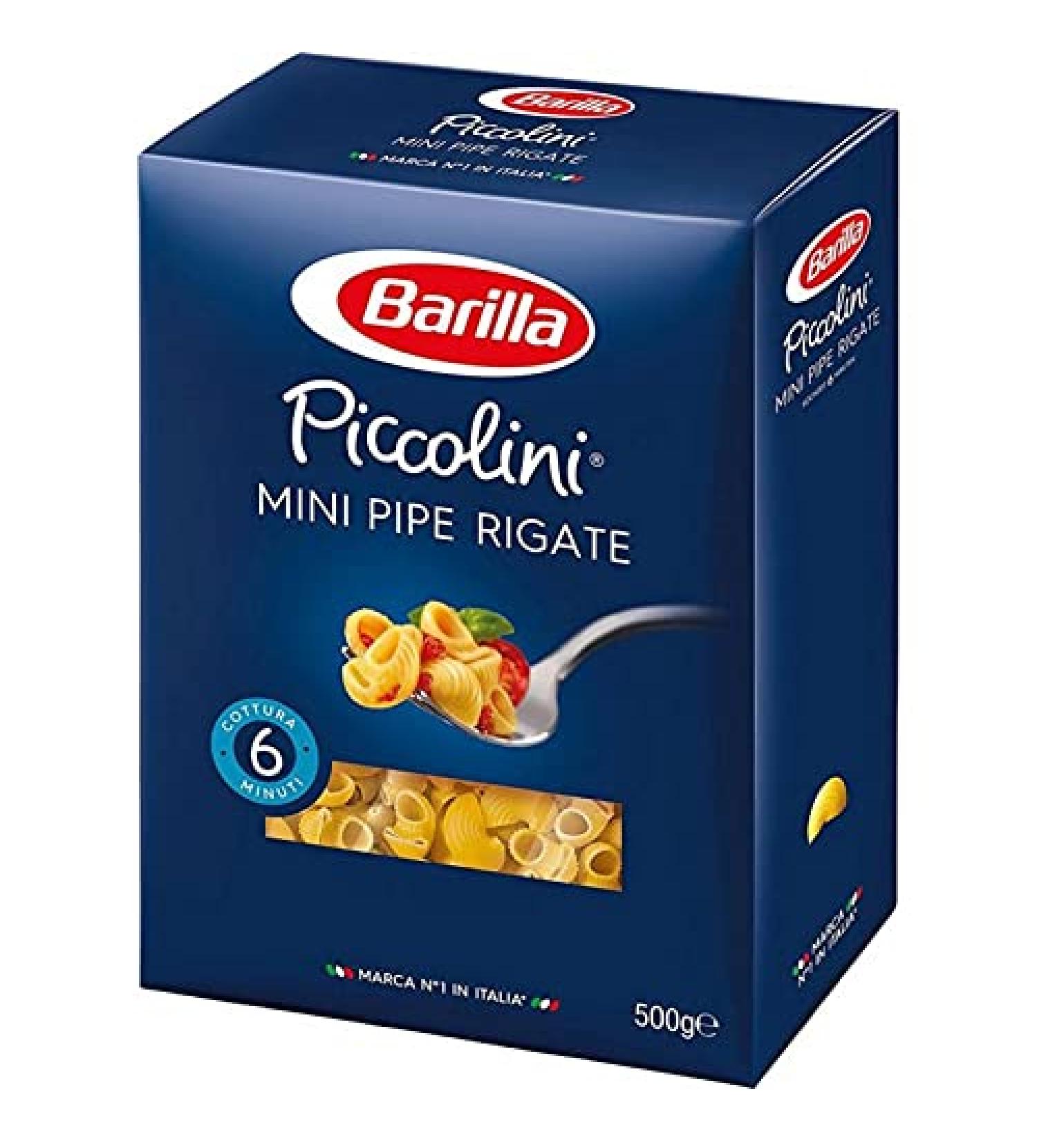 Barilla Pasta Barilla Piccolini Mini Pipe Rigate 500g (Pack of 5)