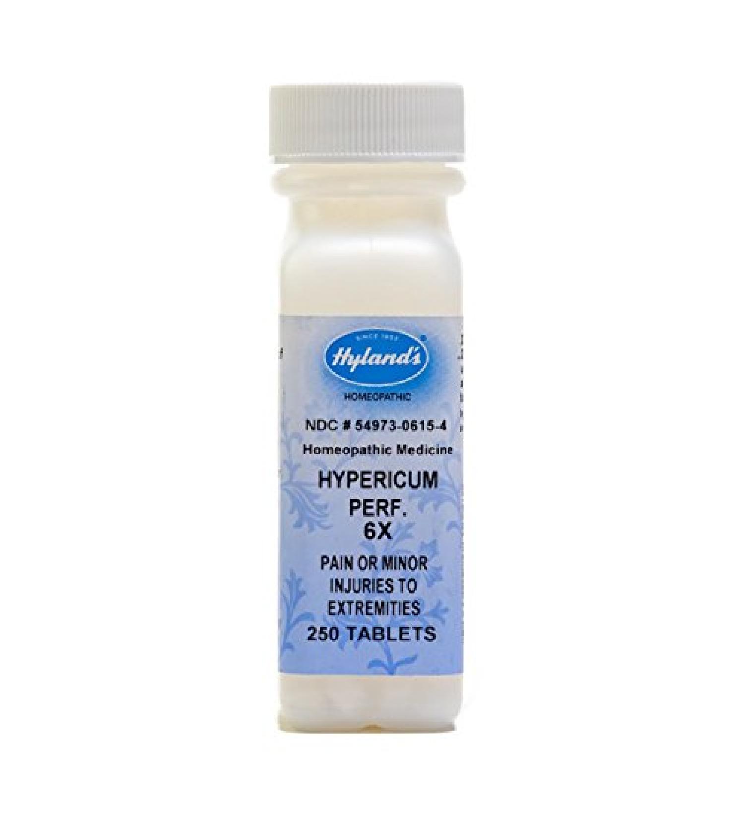 Hyland's Homeopathic Hypericum Perf 6X - 250 Count for Natural Pain Relief - Buy Online on GoSupps.com