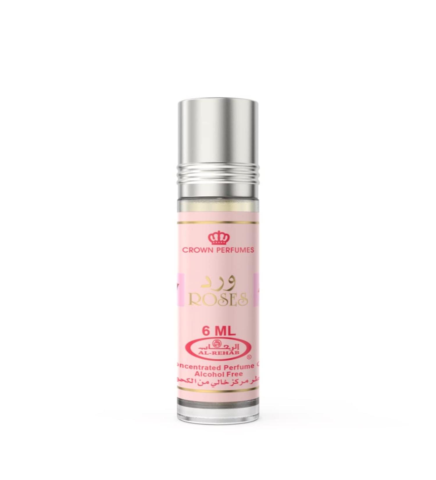 Al-Rehab Roses - Roll On - Essential Perfume Oil - For Women 6ml(0.2 Fl Oz) Roses 0.2 Fl Oz (Pack of 1)
