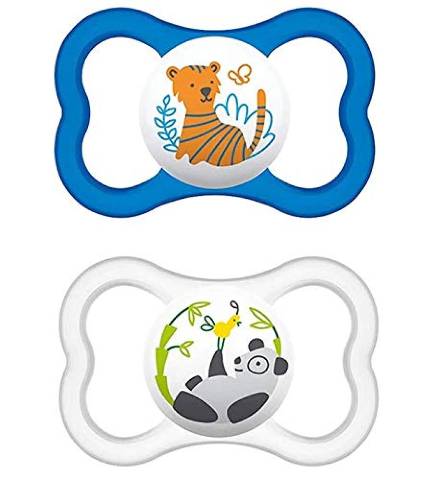 MAM AIR Silicone Pacifiers 16+ Months Twin Pack for Boys - Soothing & Safe Baby Pacifiers - Buy Online on GoSupps.com