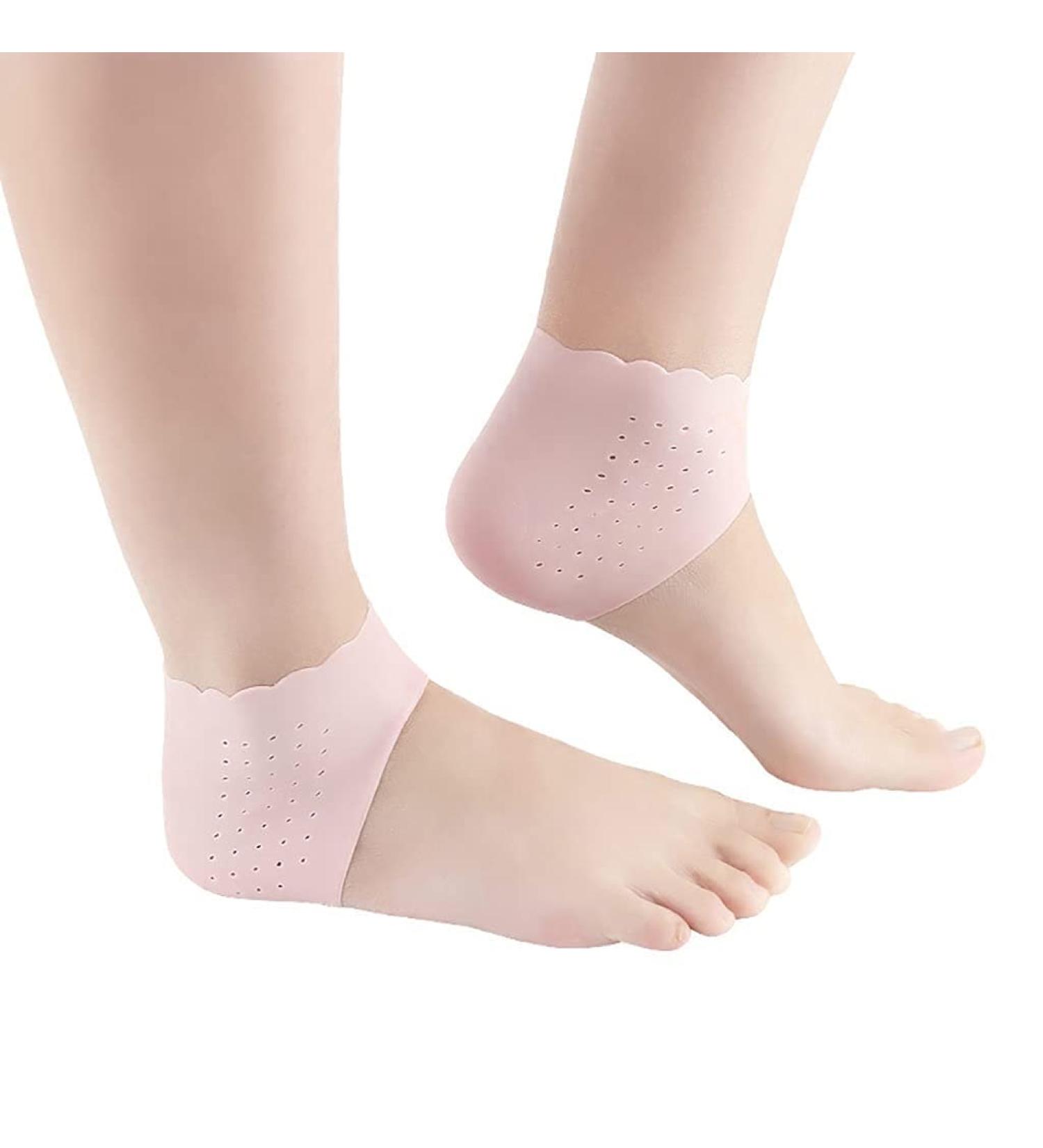 Buy Chrome Silicone Feet Care Socks - Moisturizing Gel Heel Protectors for Cracked Skin | Pink - International Shipping Available  - Buy Online on GoSupps.com