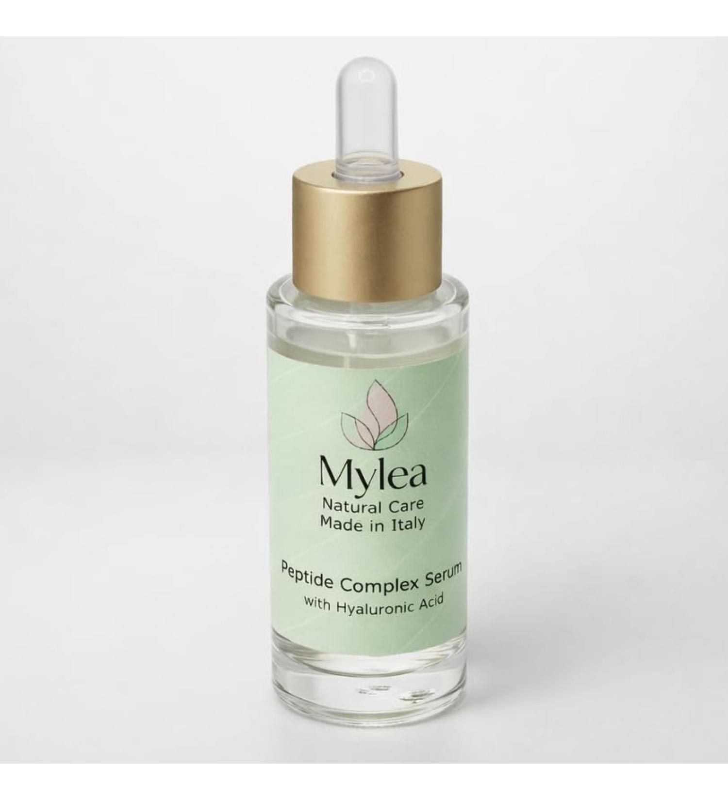  Mylea Natual Care Peptide Complex Serum Made in Italy with Hyaluronic Acid Tetrapeptide-21 Lactobionic Acid Anti-Aging Moisturizing Firming for Face Neck and Neckline - Buy Online on GoSupps.com