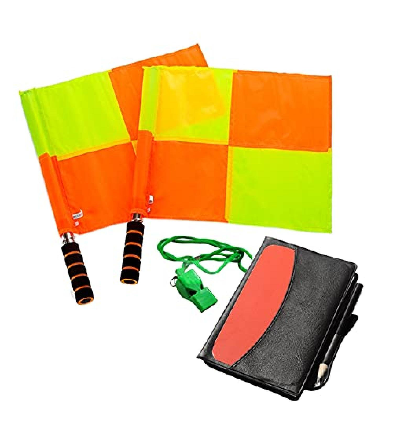 MANZONI Referee Kit: Checkered Flags Wallet Notebook with Red Yellow Card - Official Soccer Referee Accessories - Buy Online on GoSupps.com