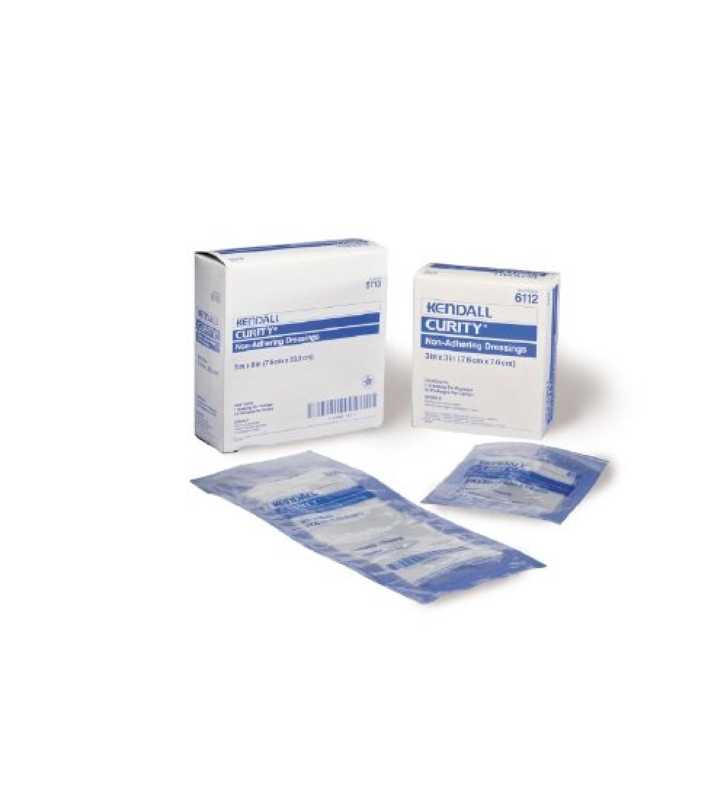 Covidien 6112 Curity Non-Adherent Strips Oil Emulsion 3 x 3 Size (Pack of 50)