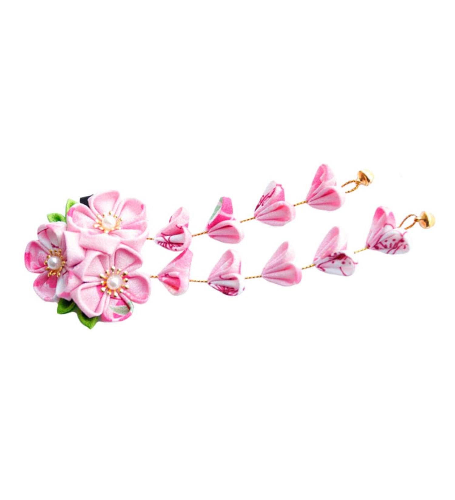 Gadpiparty Japanese Hair Accessories Hair Accessory Tassel Hairpins Floral Hair Clip Hair Ornament Flower Hair for Weddings Hanfu Hair Accessories Alloy Women's Pink Manual Clip - Buy Online on GoSupps.com