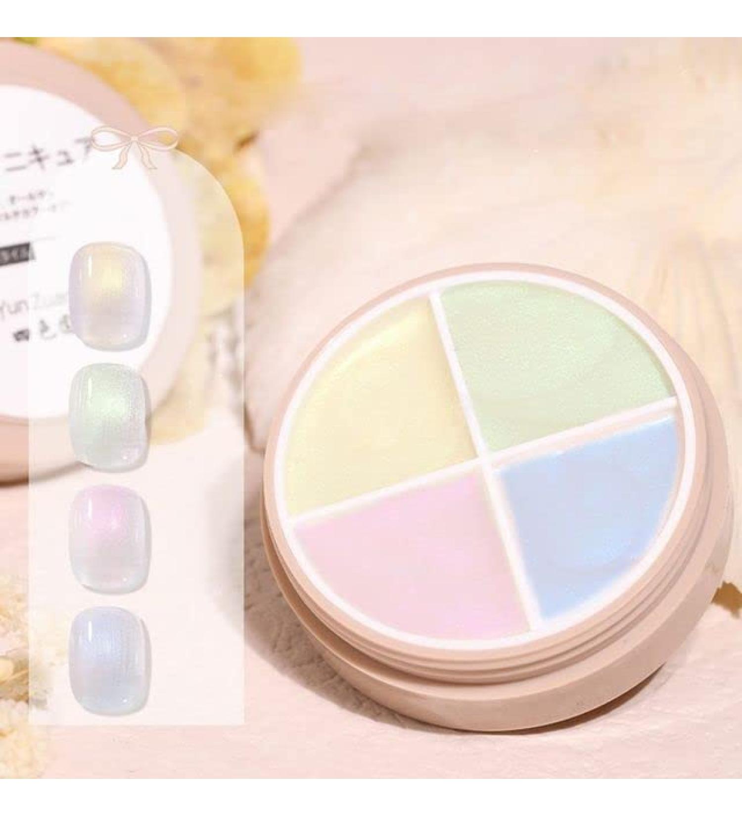 4Colors Solid Canned Cream Nail Gel Polish Painting Base Coat Soak Off UV LED Varnish Gel Jelly Nail Solid Glue Nail Repair Care - (Color: 4-1) - Buy Online on GoSupps.com